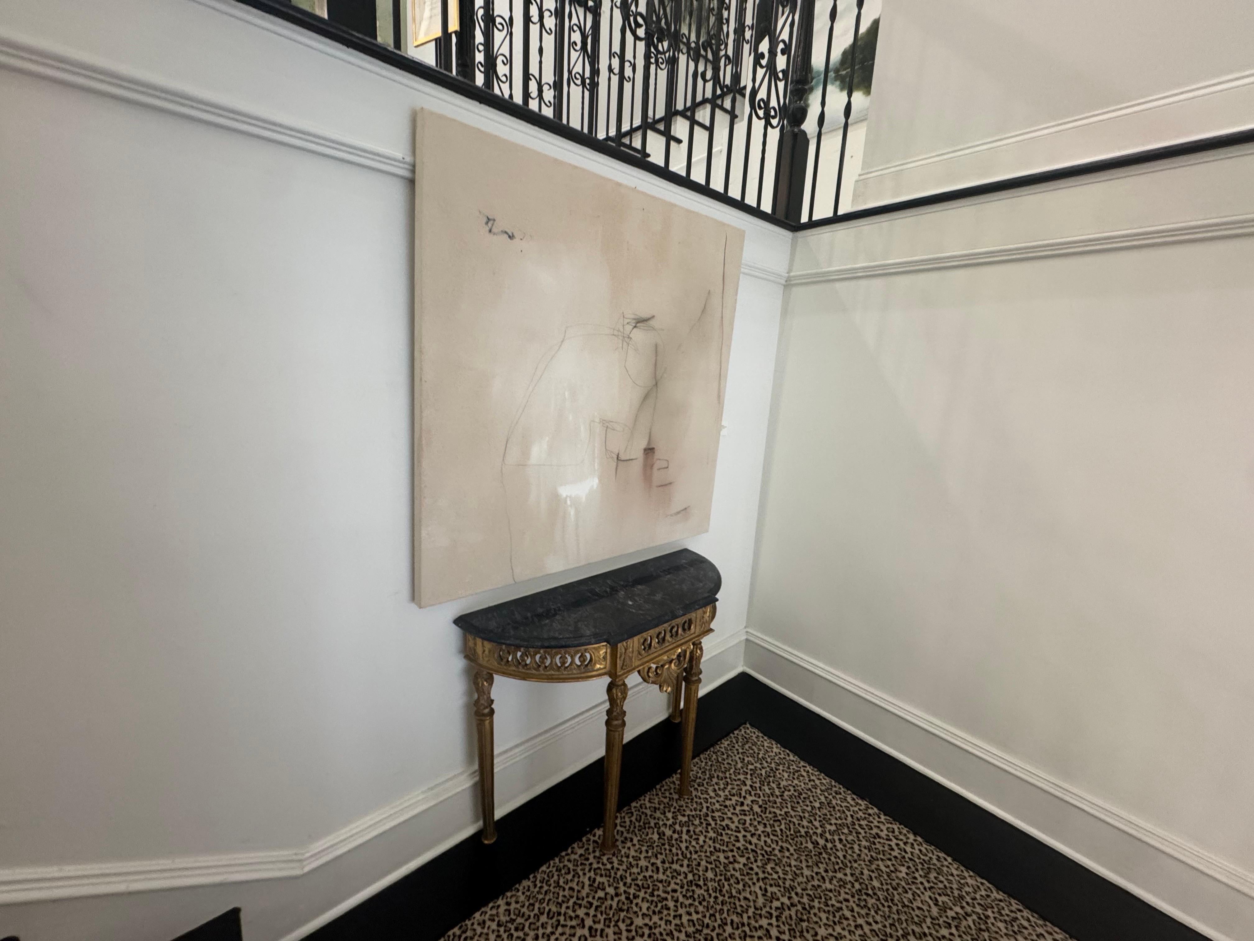 Para Ahí estoy en las sombras musgosas de Chris Brandell, contemporáneo de gran formato cuadrado en venta 1