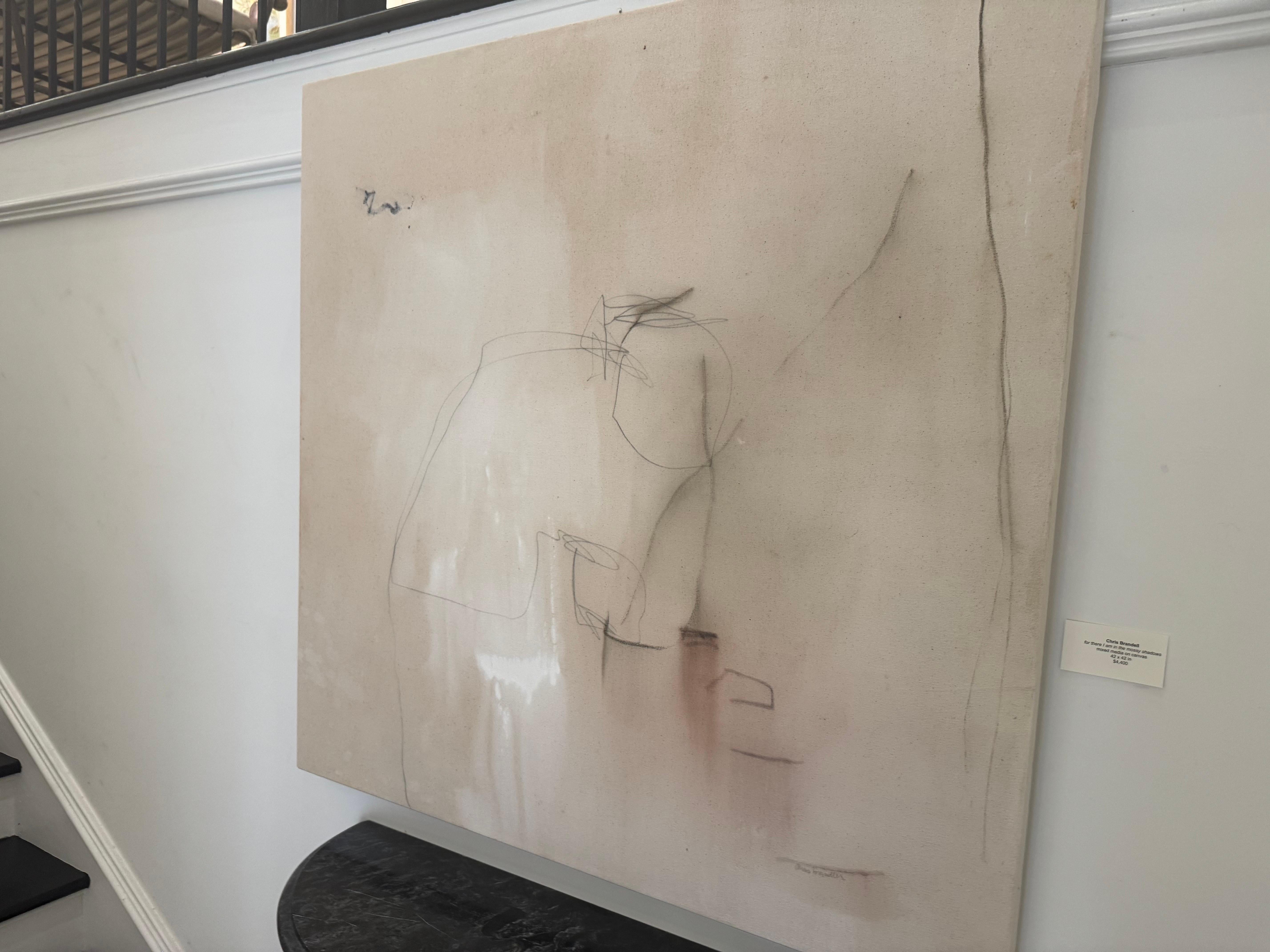 Para Ahí estoy en las sombras musgosas de Chris Brandell, contemporáneo de gran formato cuadrado en venta 3