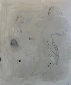 Graffiti auf Zement #12 von Chris Brandell, großes Contemporary-Gemälde mit Schwarz