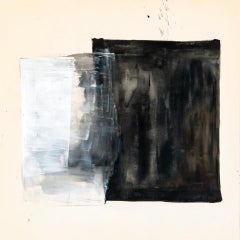 Old Pilings Study di Chris Brandell, quadro neutro contemporaneo di grandi dimensioni, nero
