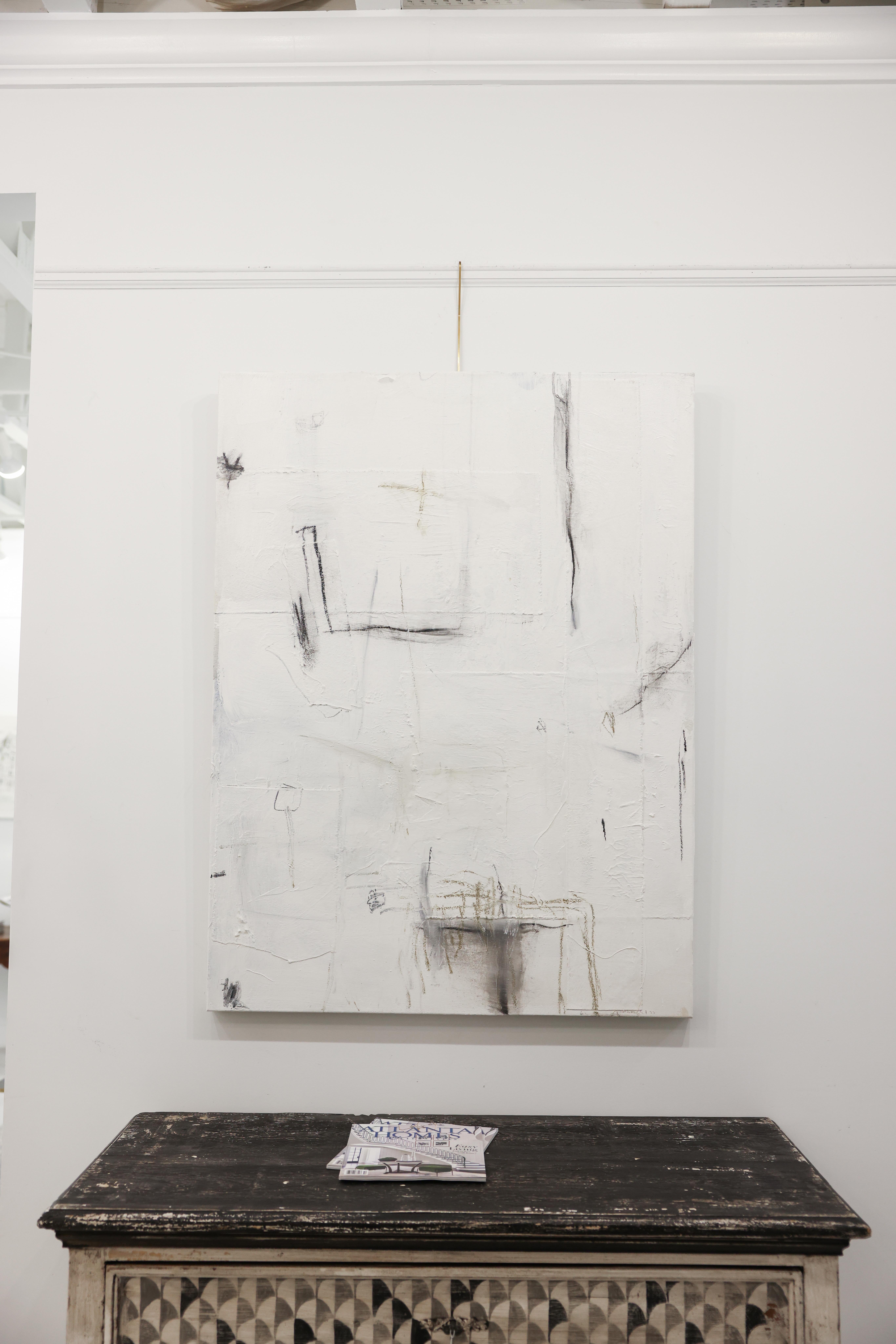 Fil de fer et béton n°4 de Chris Brandell, grande peinture contemporaine 1