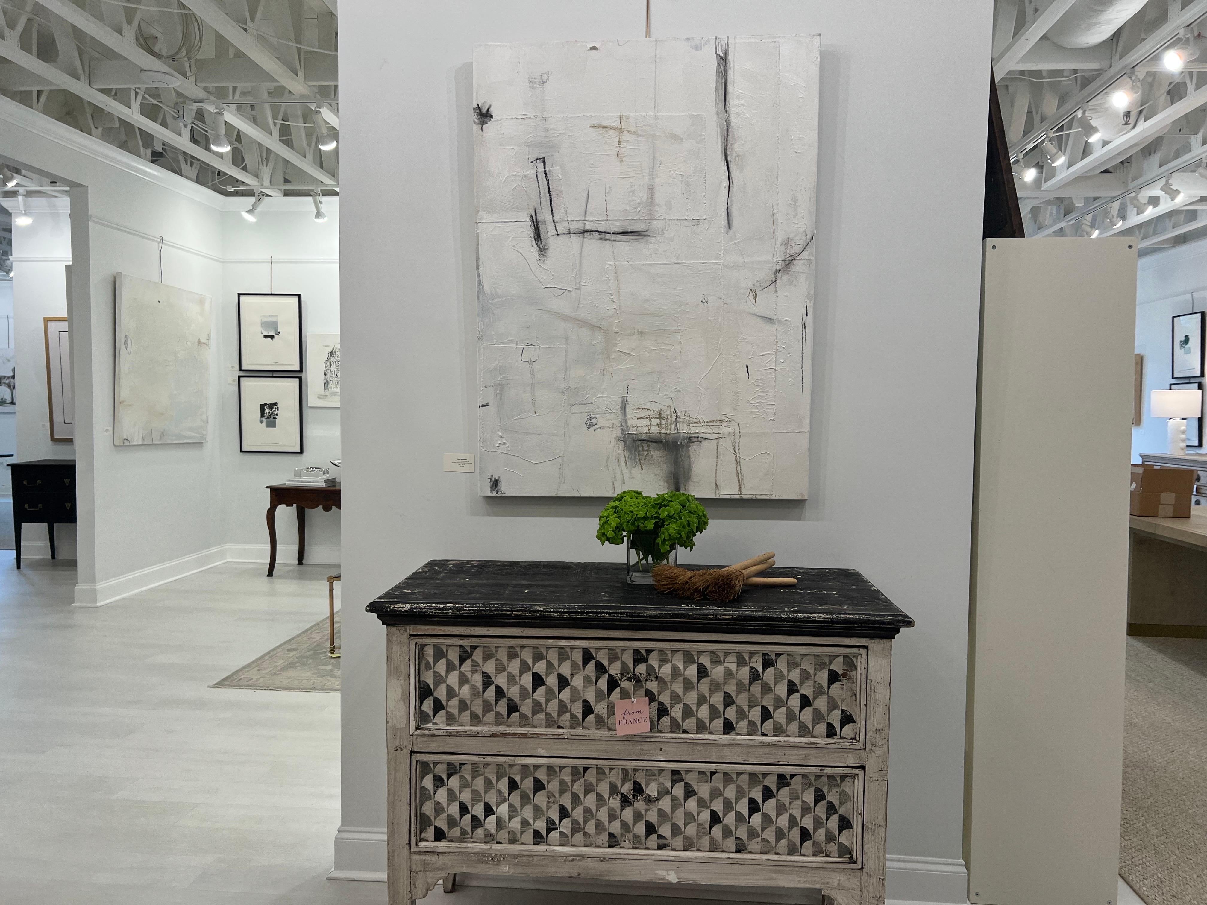 Fil de fer et béton n°4 de Chris Brandell, grande peinture contemporaine 3