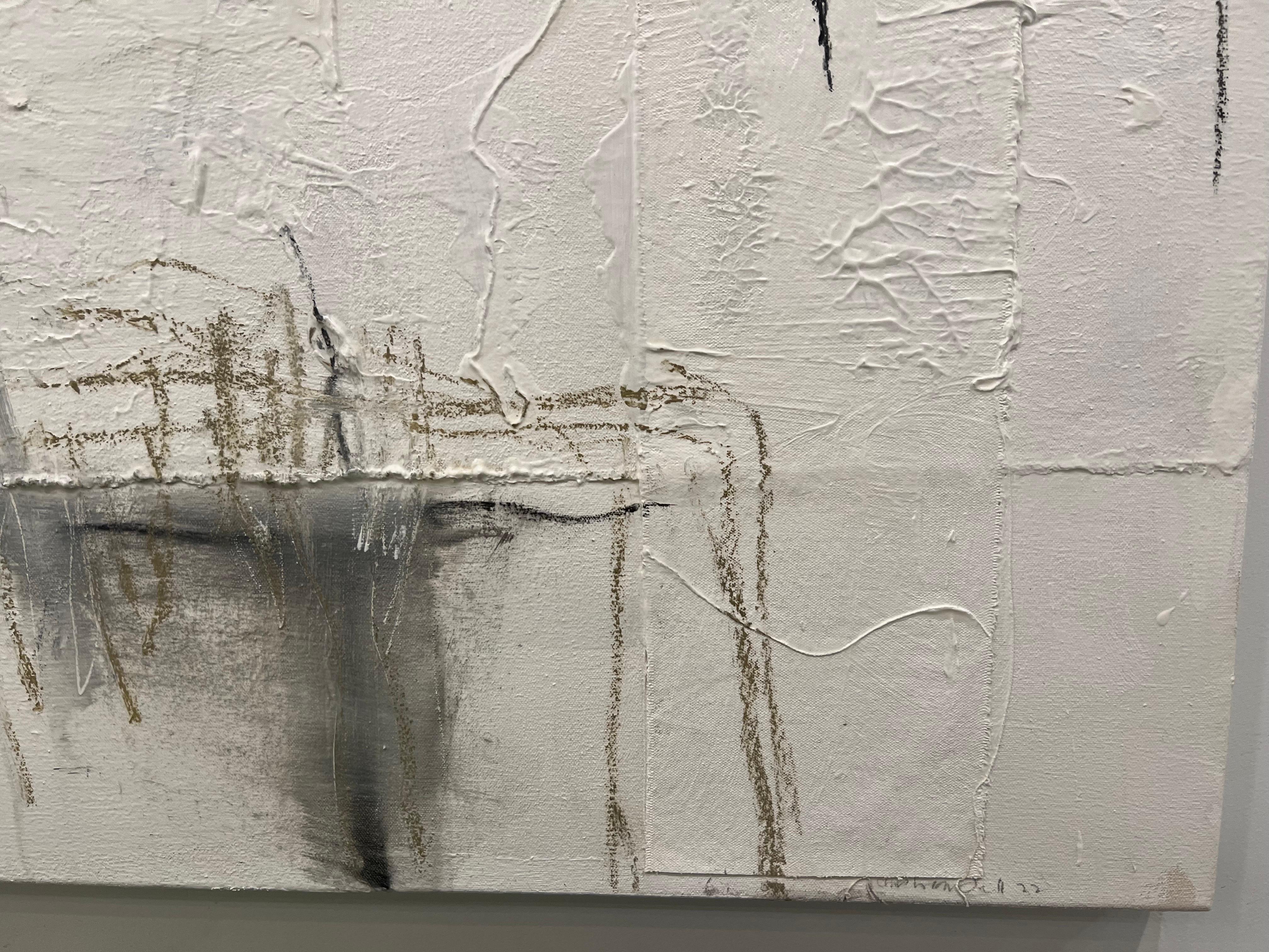 Fil de fer et béton n°4 de Chris Brandell, grande peinture contemporaine 5