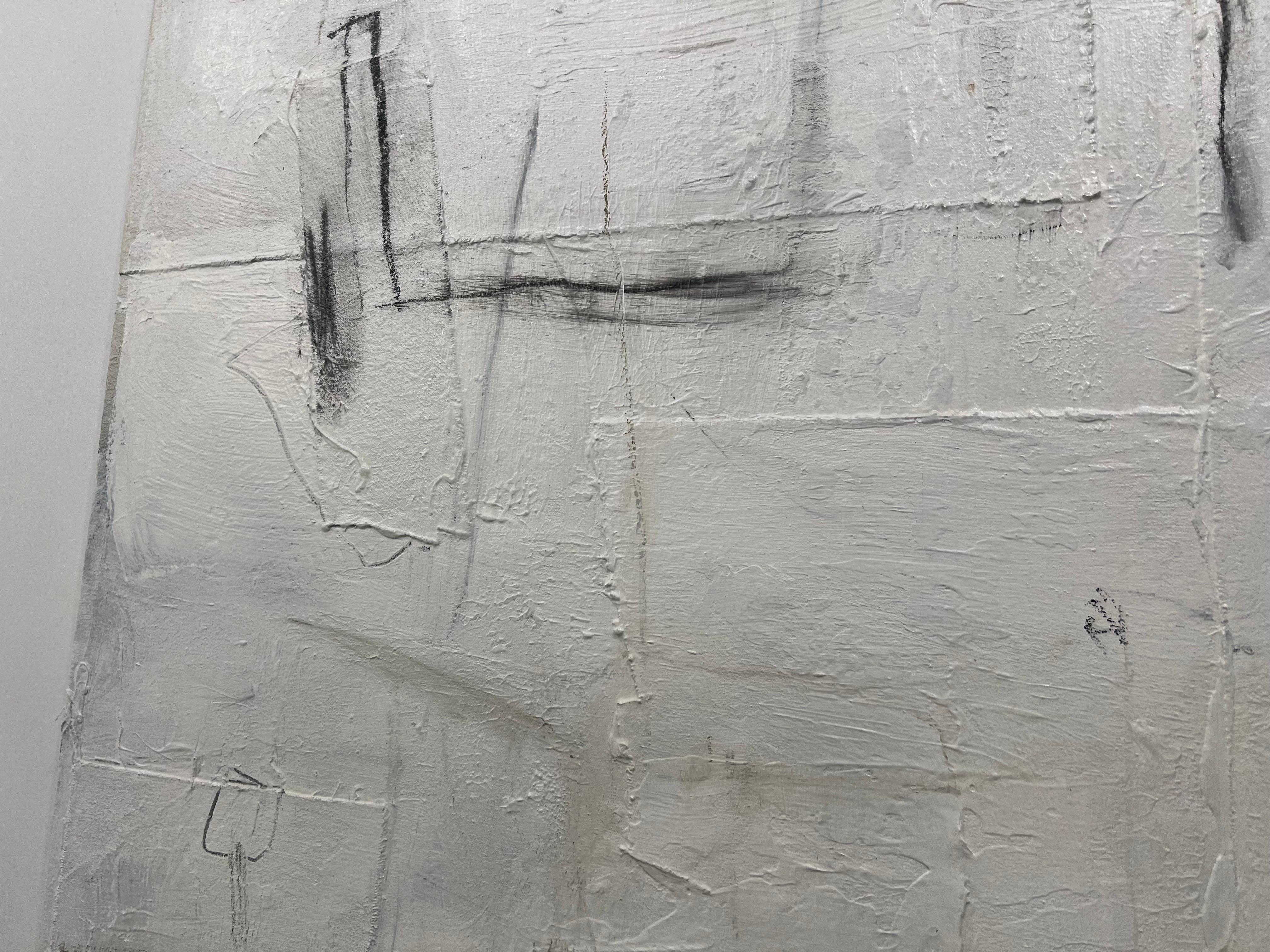 Fil de fer et béton n°4 de Chris Brandell, grande peinture contemporaine 6