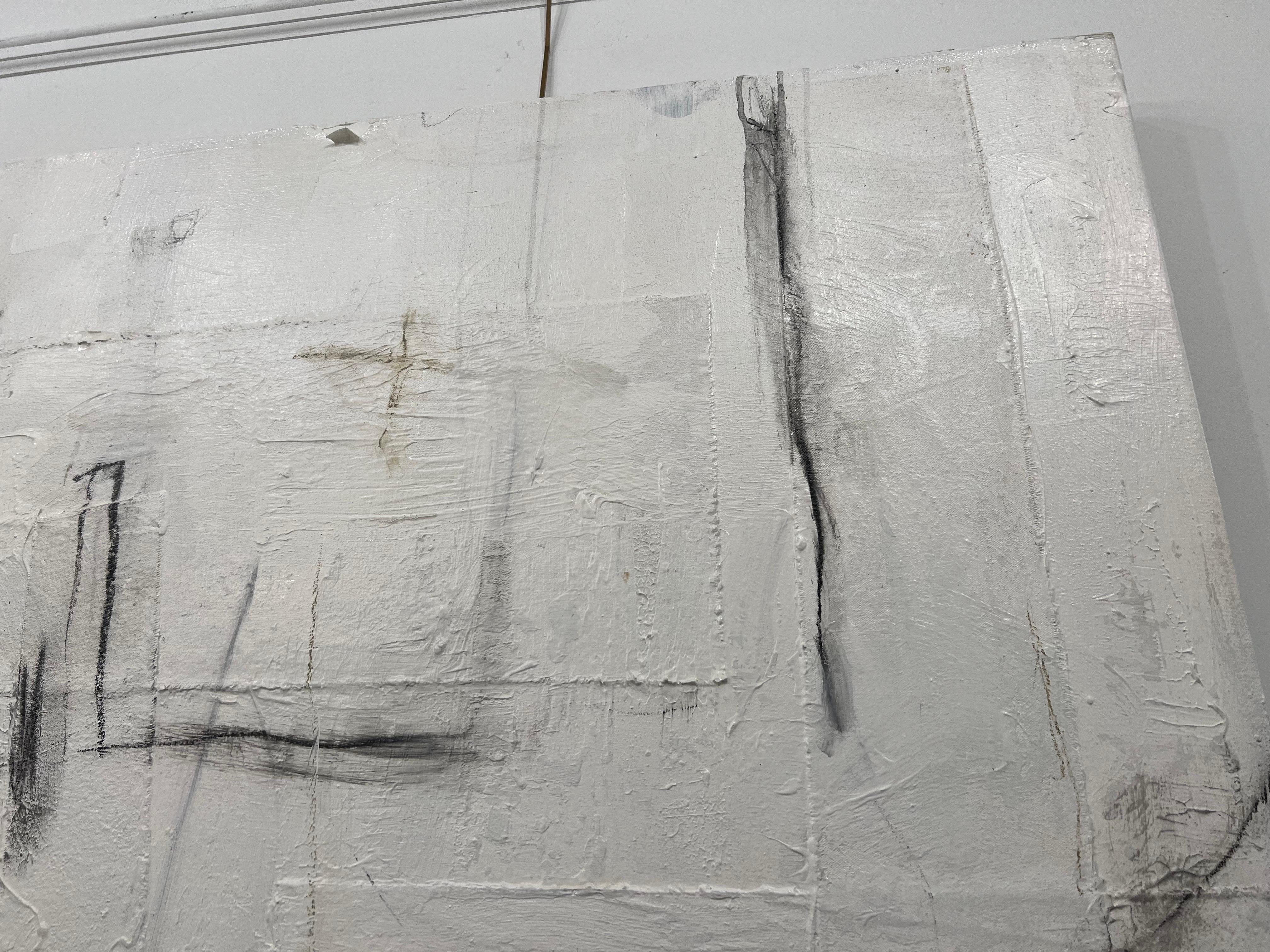 Fil de fer et béton n°4 de Chris Brandell, grande peinture contemporaine 7