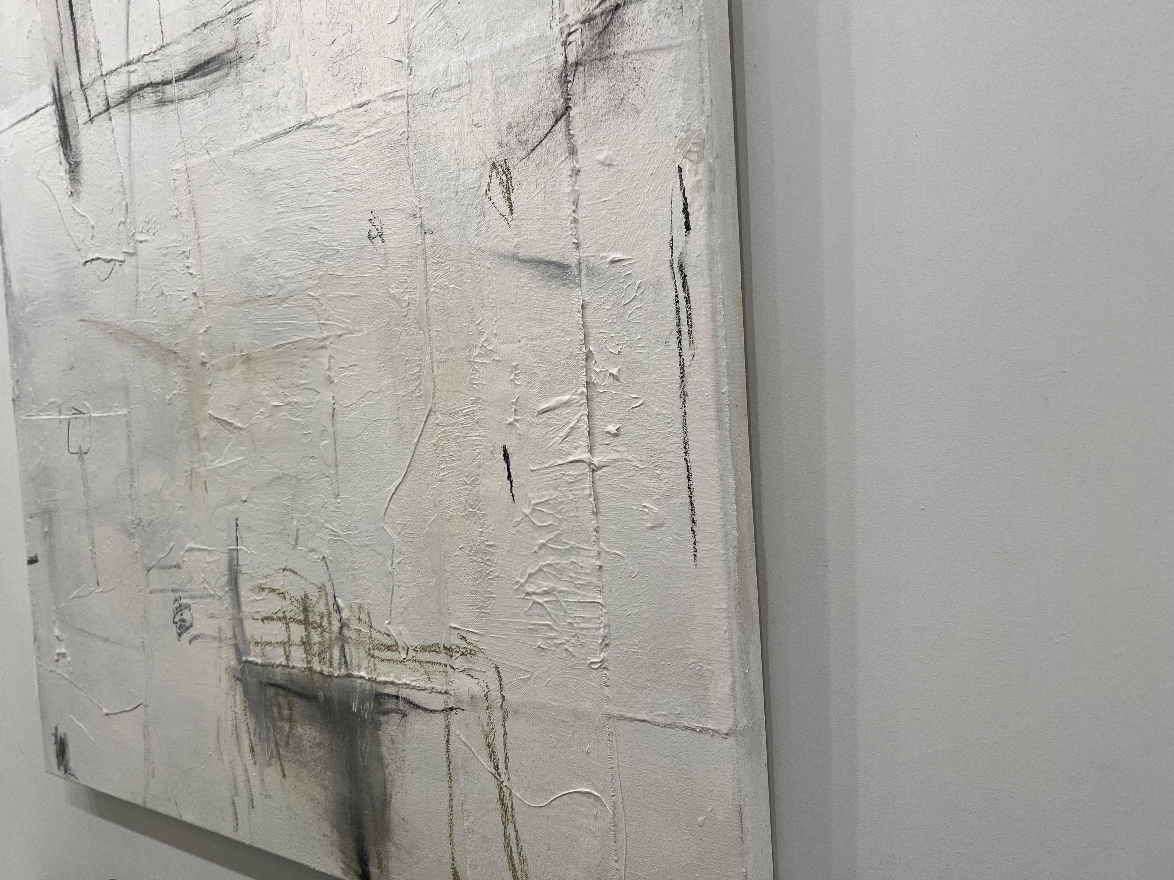 Fil de fer et béton n°4 de Chris Brandell, grande peinture contemporaine 8