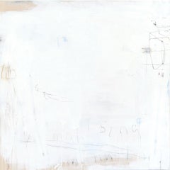 Wire and Writing on Concrete #2 by Chris Brandell, Large Contemporary Painting