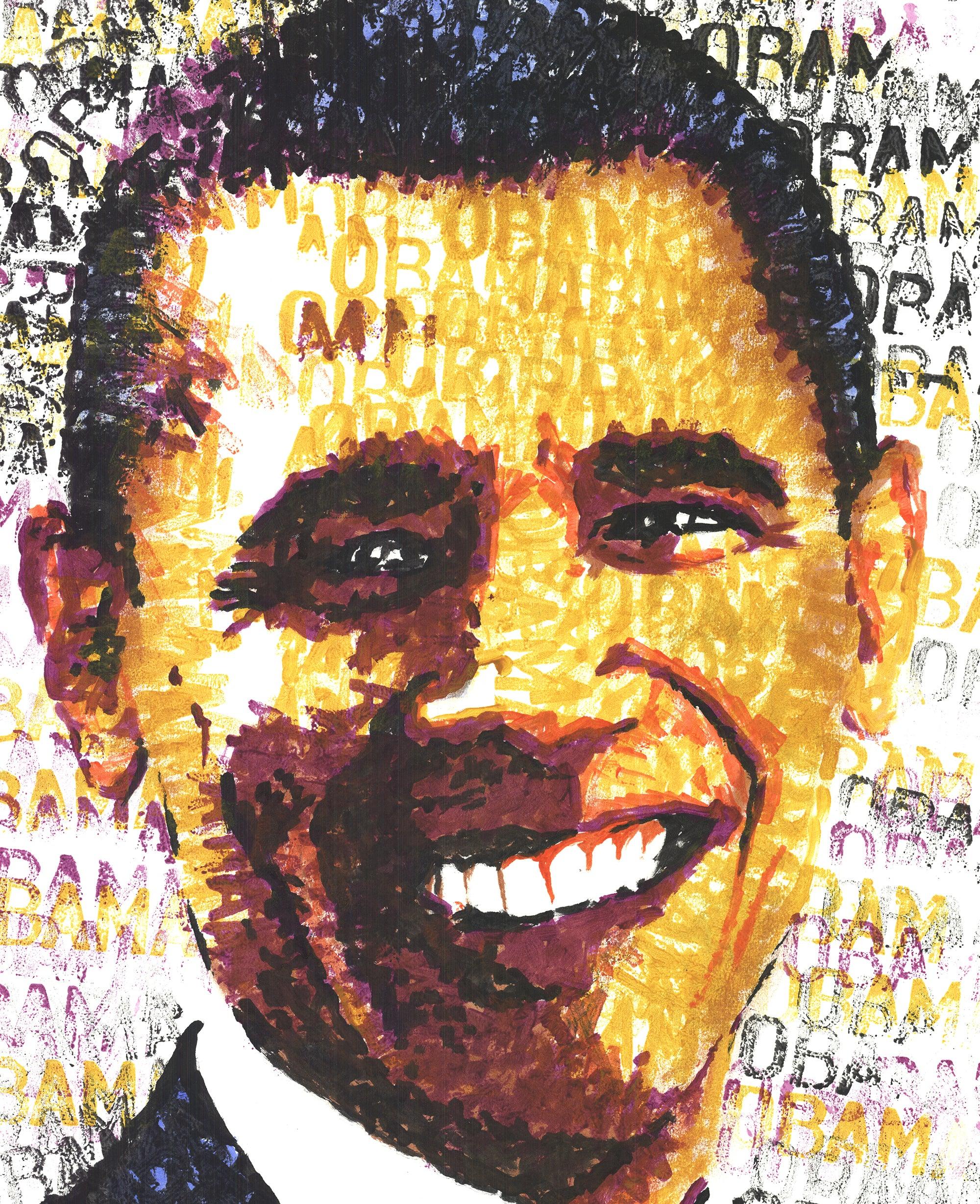 Chris Britz  'Obama' 2008- Watercolor- Signed and Numbered Limited Edition For Sale 1