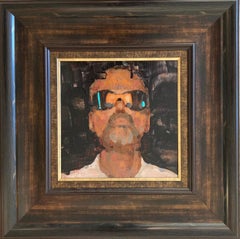 'Faith - Portrait of George Michael, ' by Chris Brizzard,  Oil on Canvas Painting