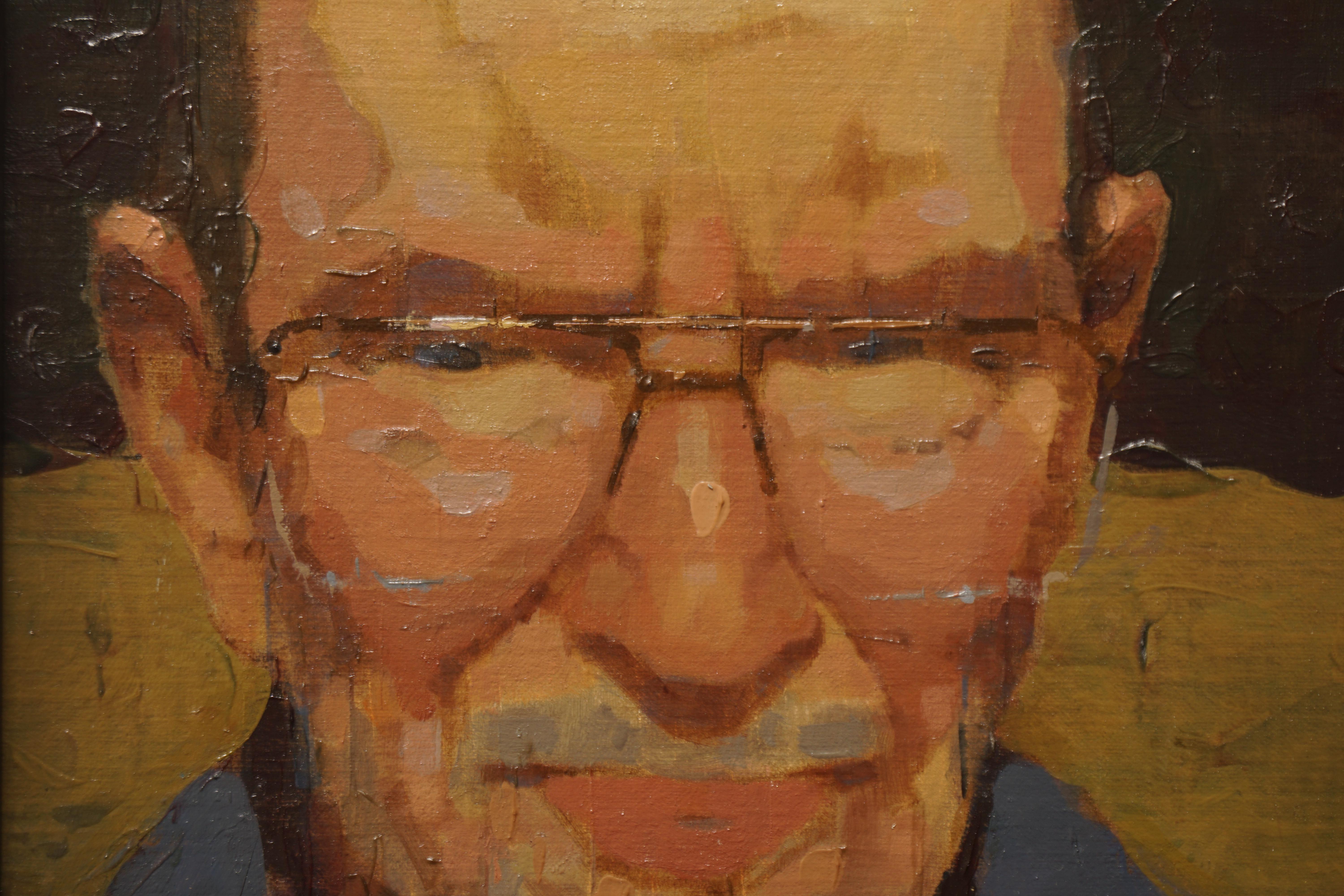 'Father in Sunlight' by Chris Brizzard, Oil on Linen Painting For Sale 2