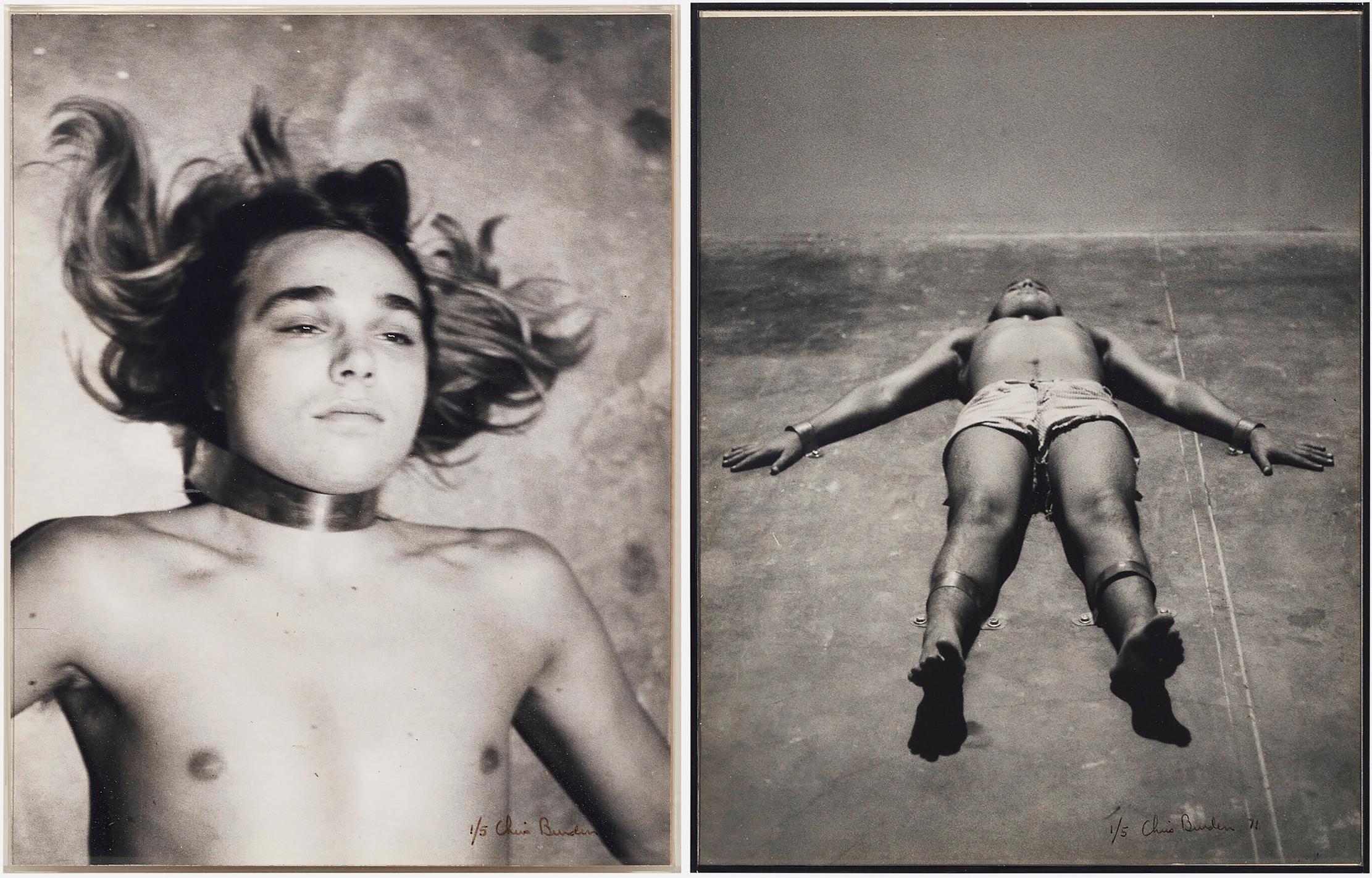 Chris Burden Portrait Photograph - Prelude to 220, or 110 - A Shocking Performance Art