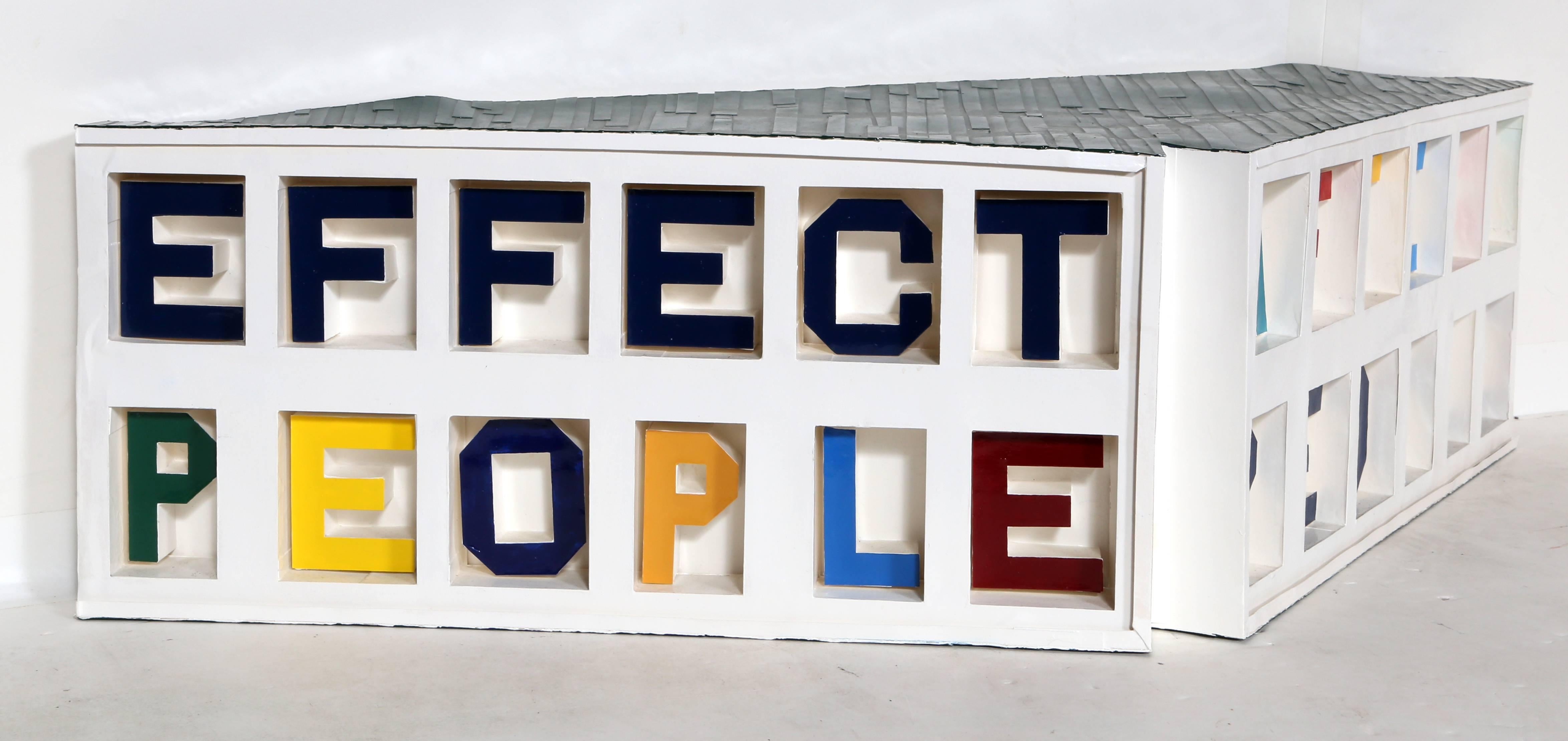 Effect People - Affect People, Text Art Mixed Media Sculpture by Chris Caccamise For Sale 4