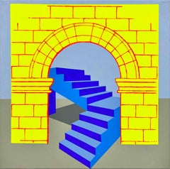 "Untitled (Freestanding Yellow Arch)" (Sans titre) Abstrait architectural contemporain