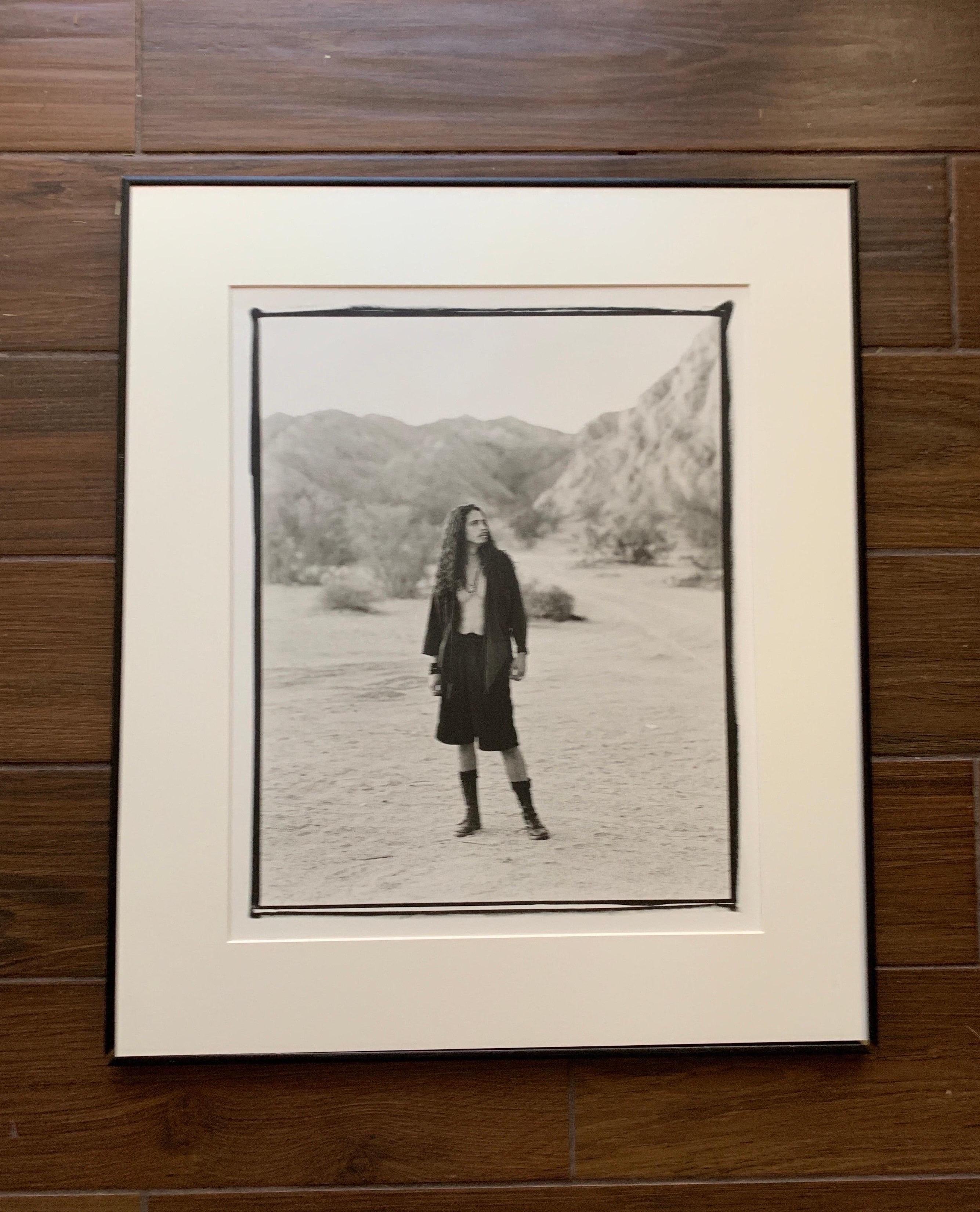 Hand-Crafted Chris Cornell “Portrait in Desert” Original Silver B&W Photograph by C. Cuffaro