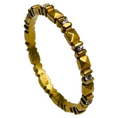 Chris Correia „Skinny Sugarloaf Stacking“ Ring aus 18KY Gold und Diamanten