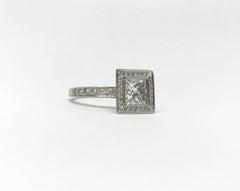 Chris Correia Platinum 1 Carat Princess Diamond Ring