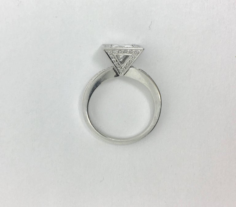 Chris Correia Platinum 1 Carat Princess Diamond Ring  For 
