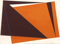 Orange Rectangles, Geometric Abstract by Cris Cristofaro