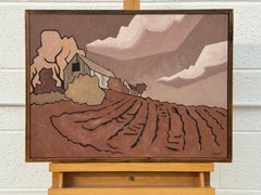 Tree Landscape in Warm Earthy Brown Tones - Oil on Canvas by British Artist