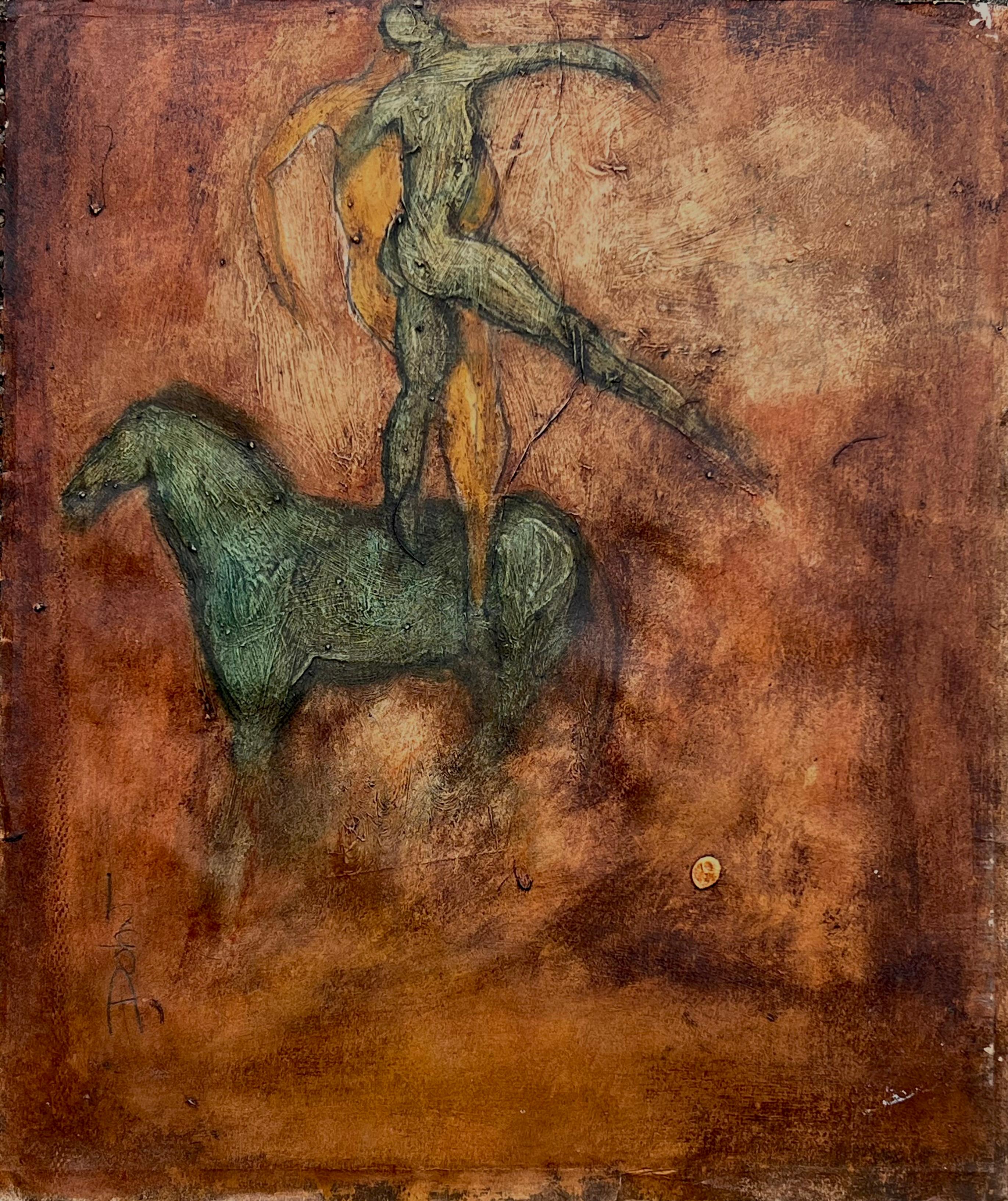 Acrobat a caballo, I - Mixed Media Art de Chris Dolan