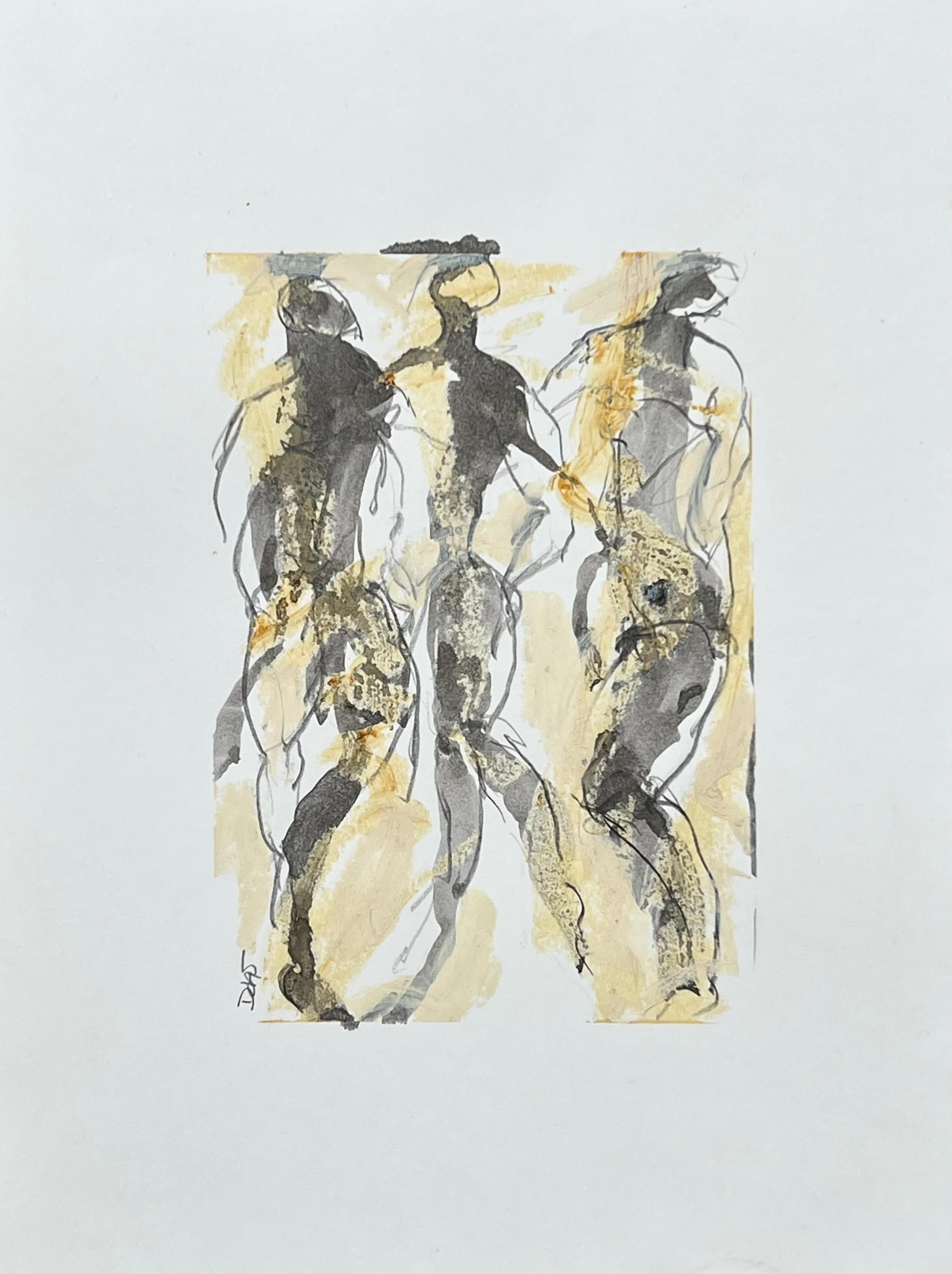 Dancers, 3 - Mixed Media Art by Chris Dolan