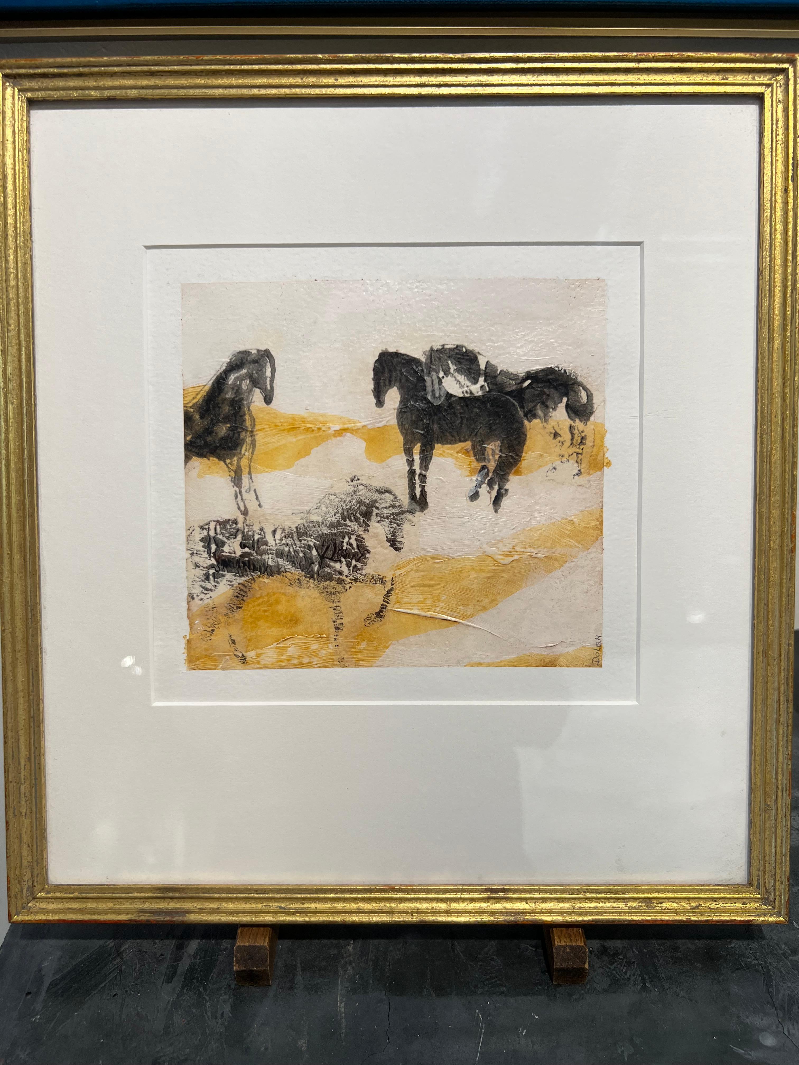 Free Horses - Mixed Media Art by Chris Dolan
