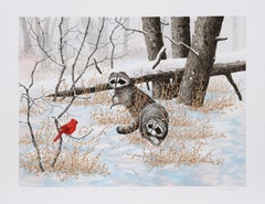 Cardinal, litografia realista americana di Chris Forrest