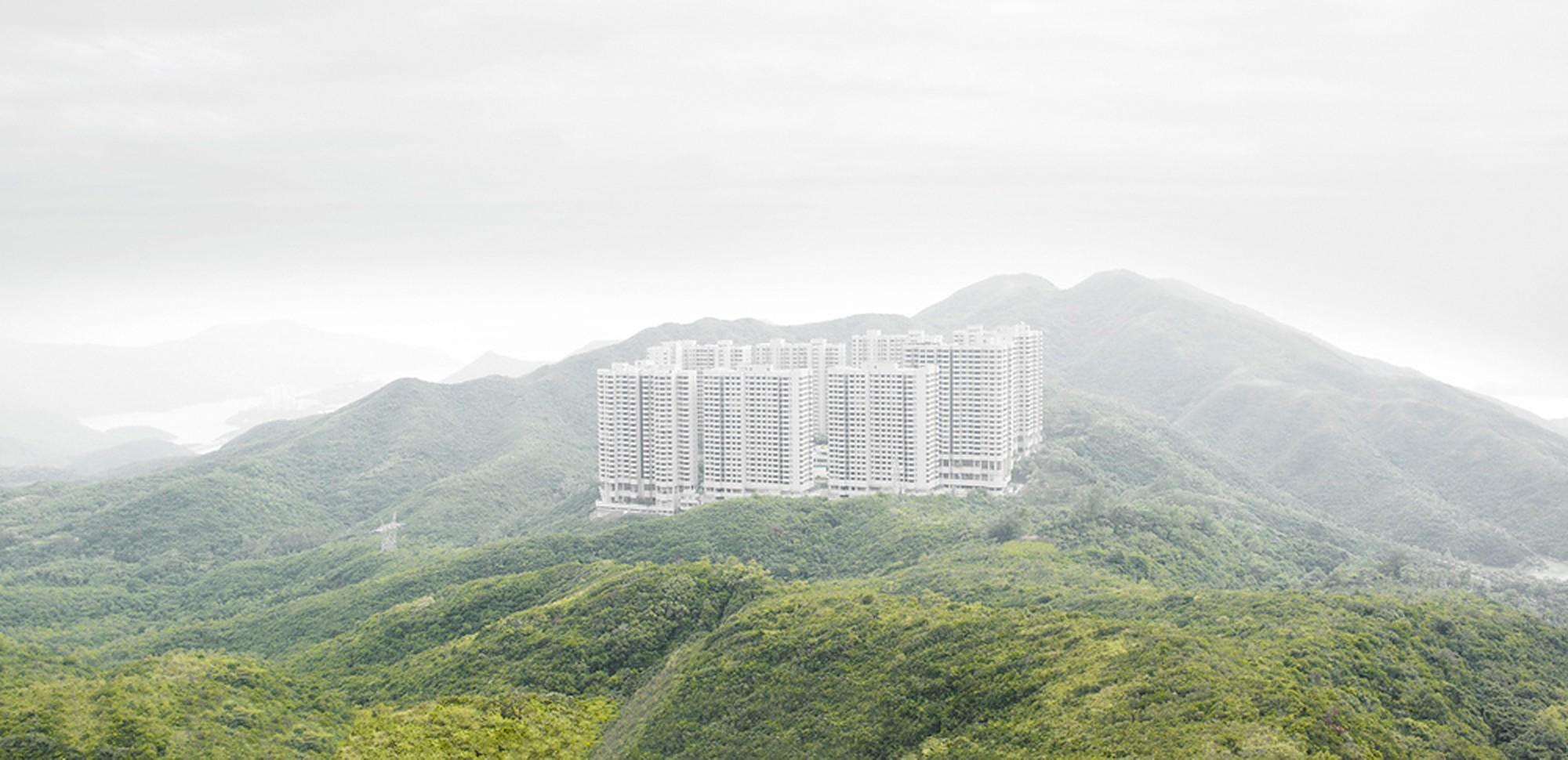 Chris Frazer Smith Landscape Photograph - Park View IV - Exclusive Hong Kong Architectural Housing Estate Tai Tam