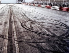 Race Track - Tarmac Race Track Skid Marks Melting Rubber Photograph