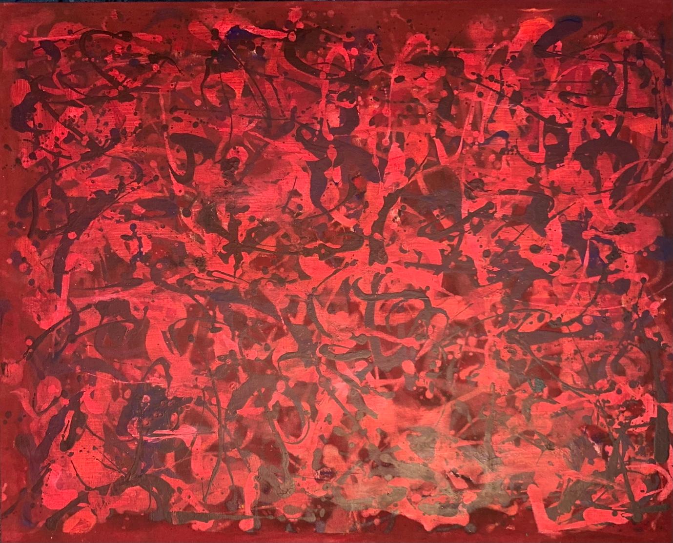 Chris Hanson Abstract Painting - Red Series #2