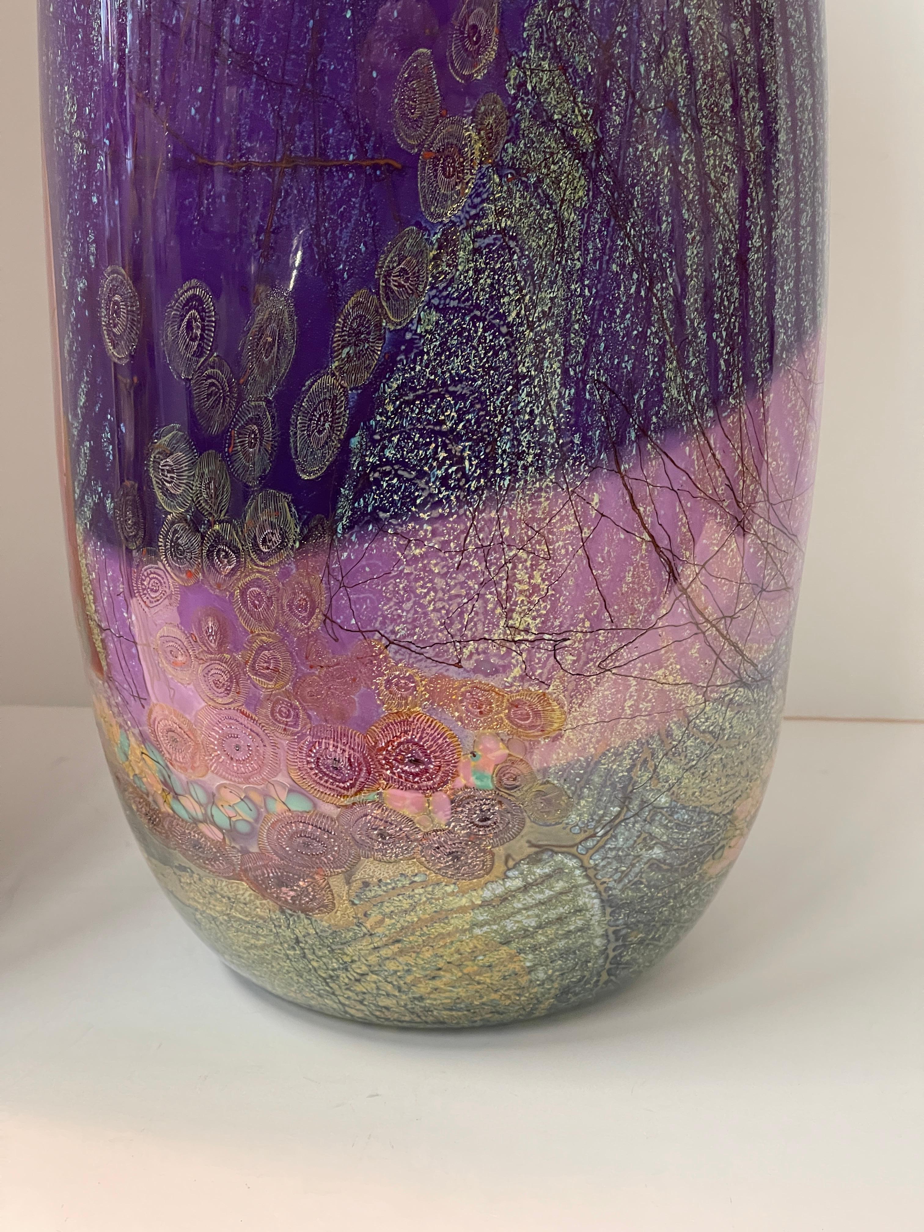 Chris Hawthorne Art Glass Vase For Sale 5