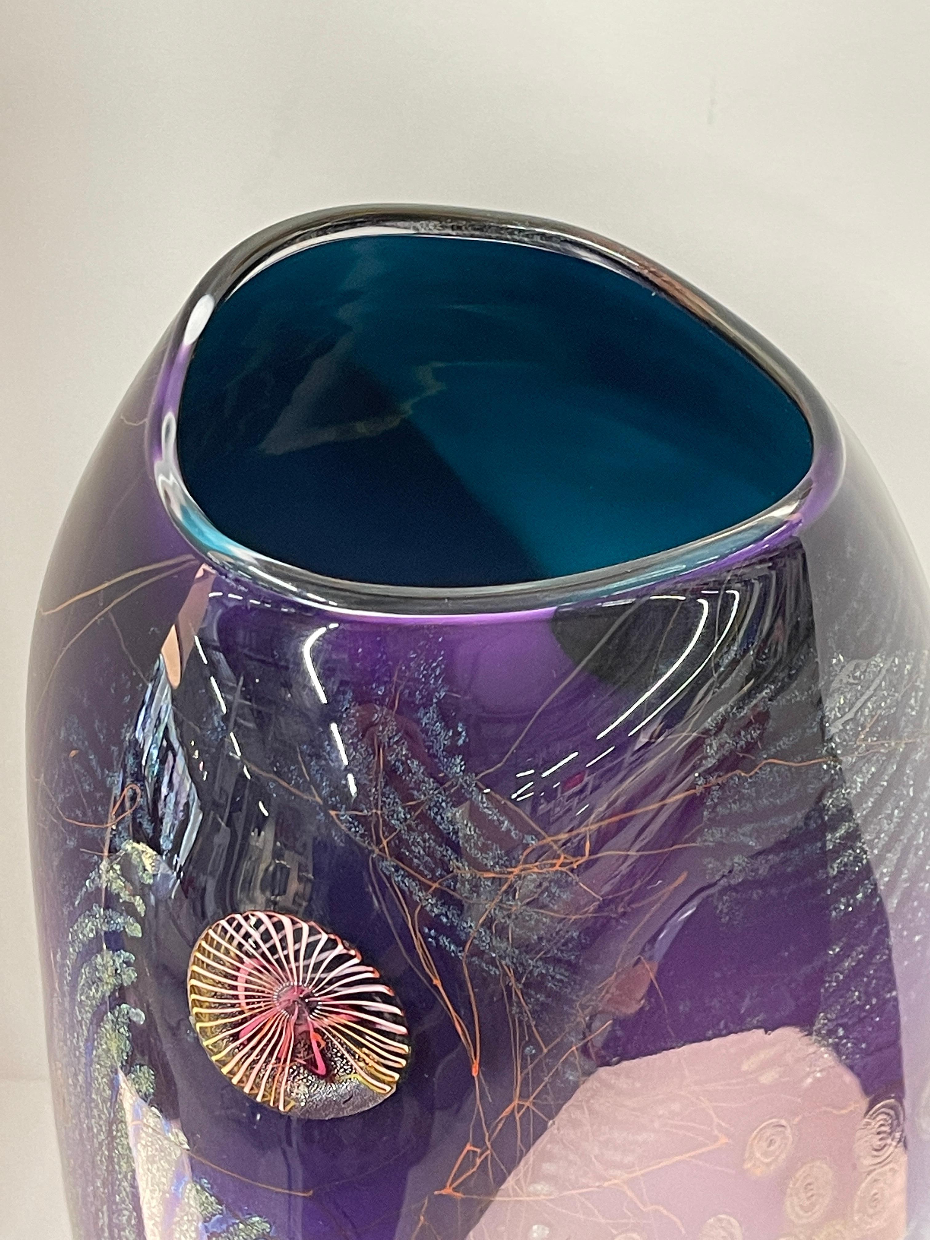 Chris Hawthorne Art Glass Vase For Sale 9