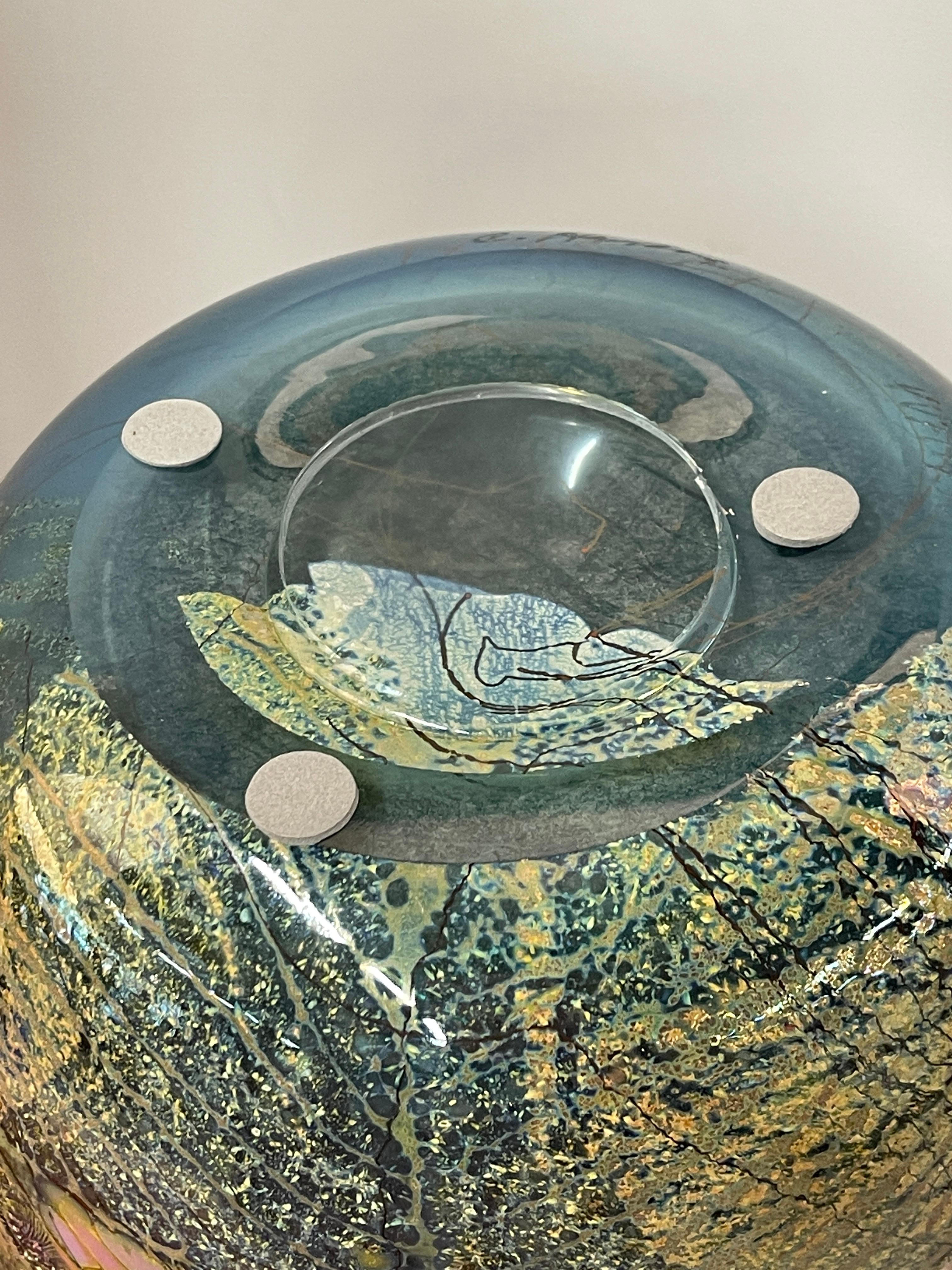 Chris Hawthorne Art Glass Vase For Sale 9