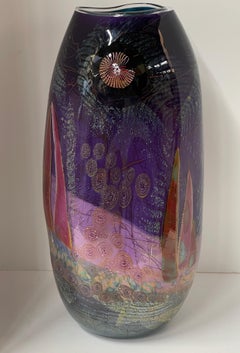 Chris Hawthorne Art Glass Vase