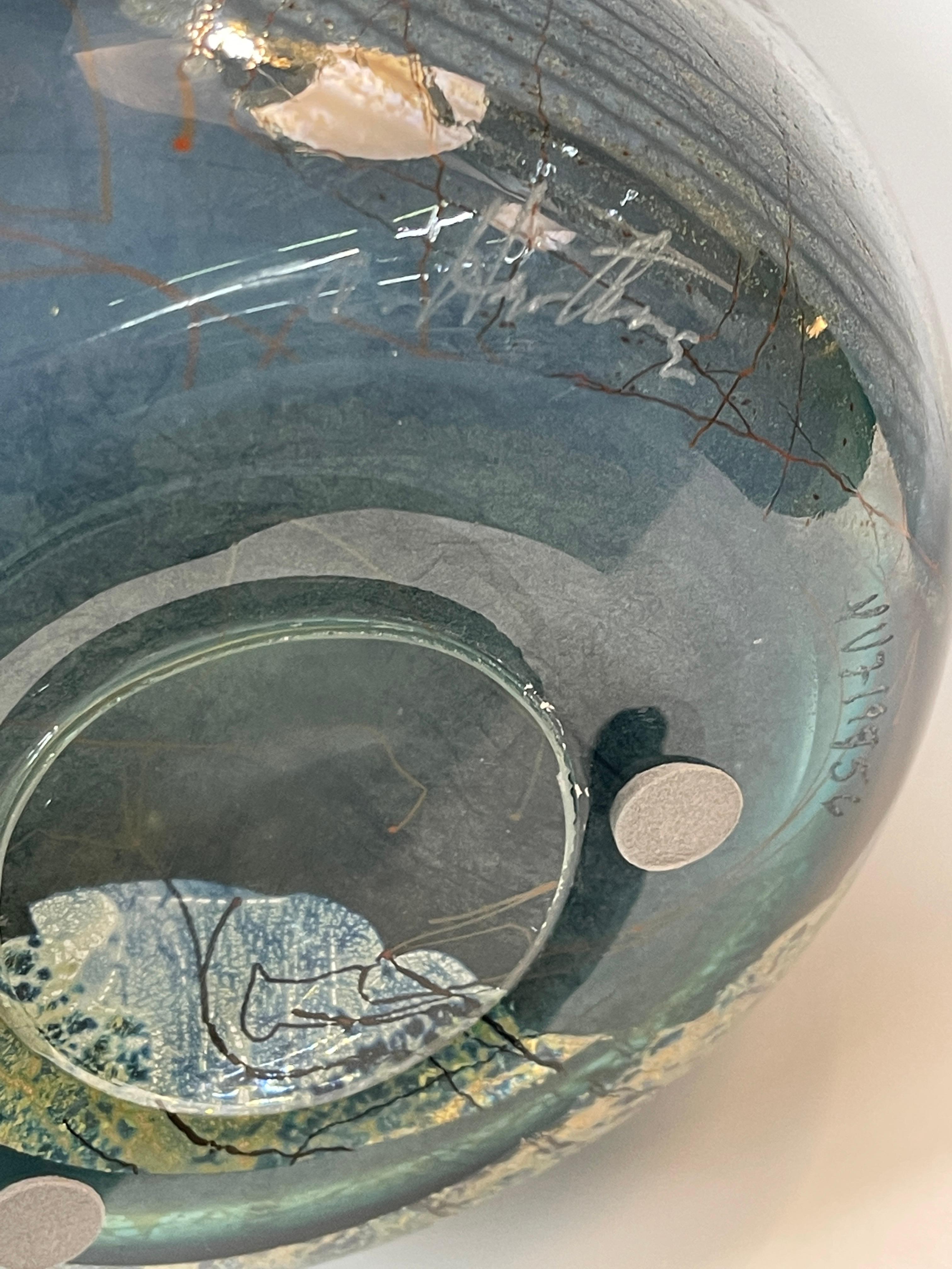 Vase en verre d'art Chris Hawthorne en vente 13