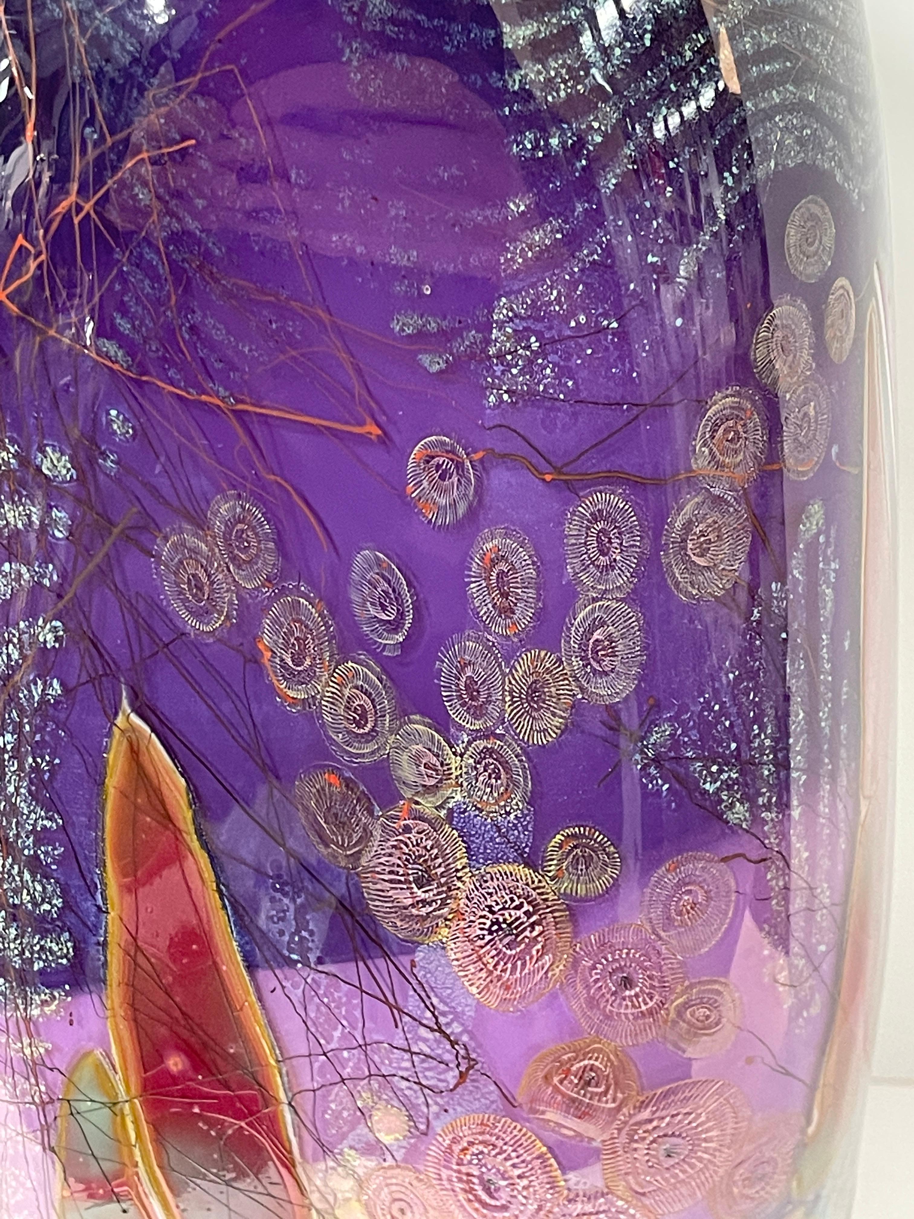 XXIe siècle et contemporain Vase en verre d'art Chris Hawthorne en vente