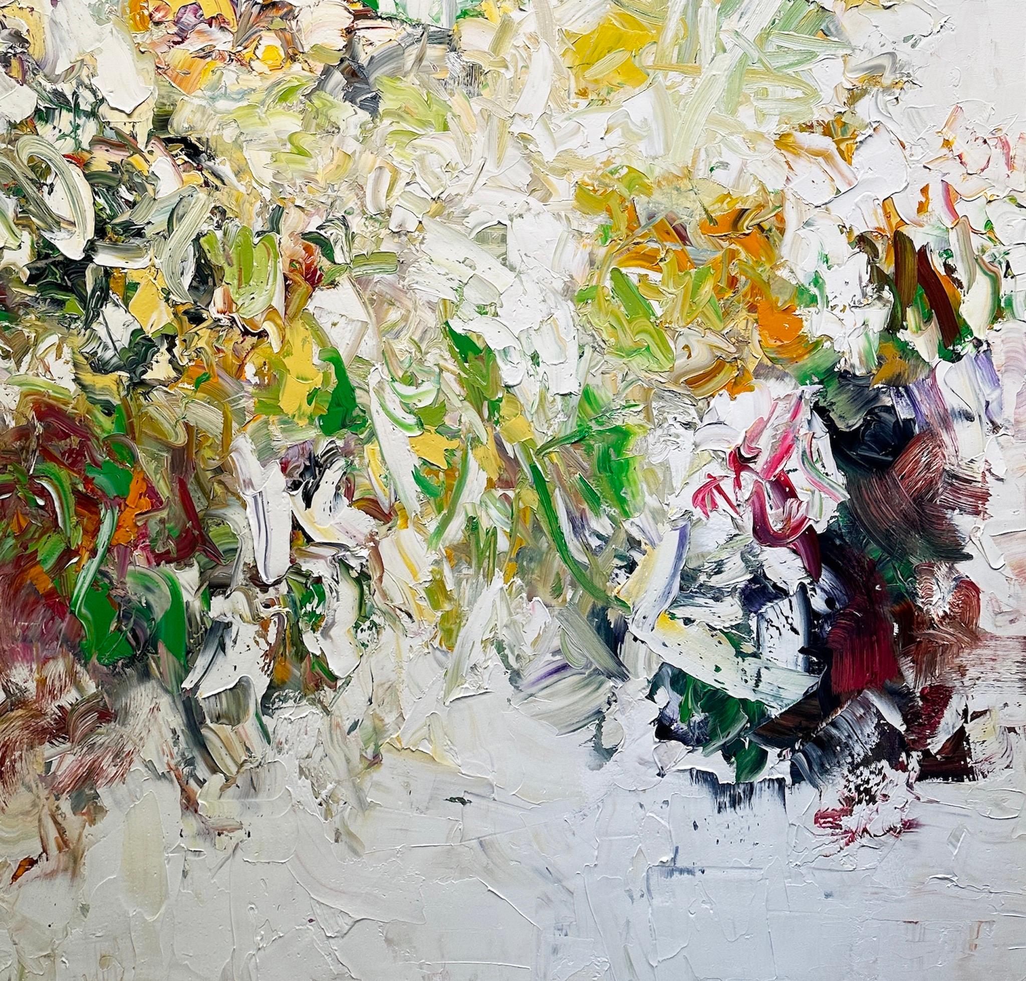 Tra Greene & Greene - Abstract Painting Beige di Chris Hayman