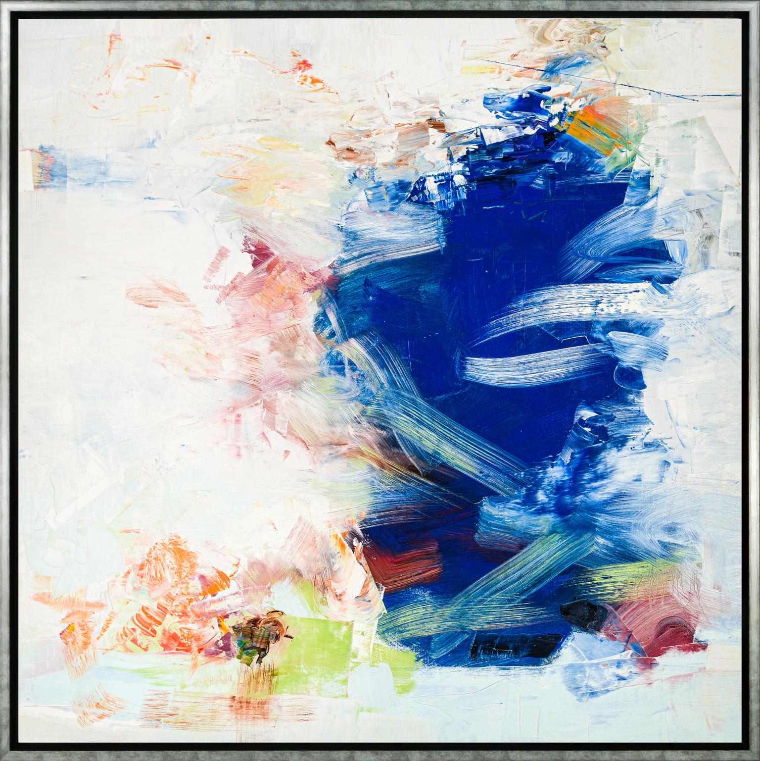 Chris Hayman Abstract Painting - Blue Fantasy II