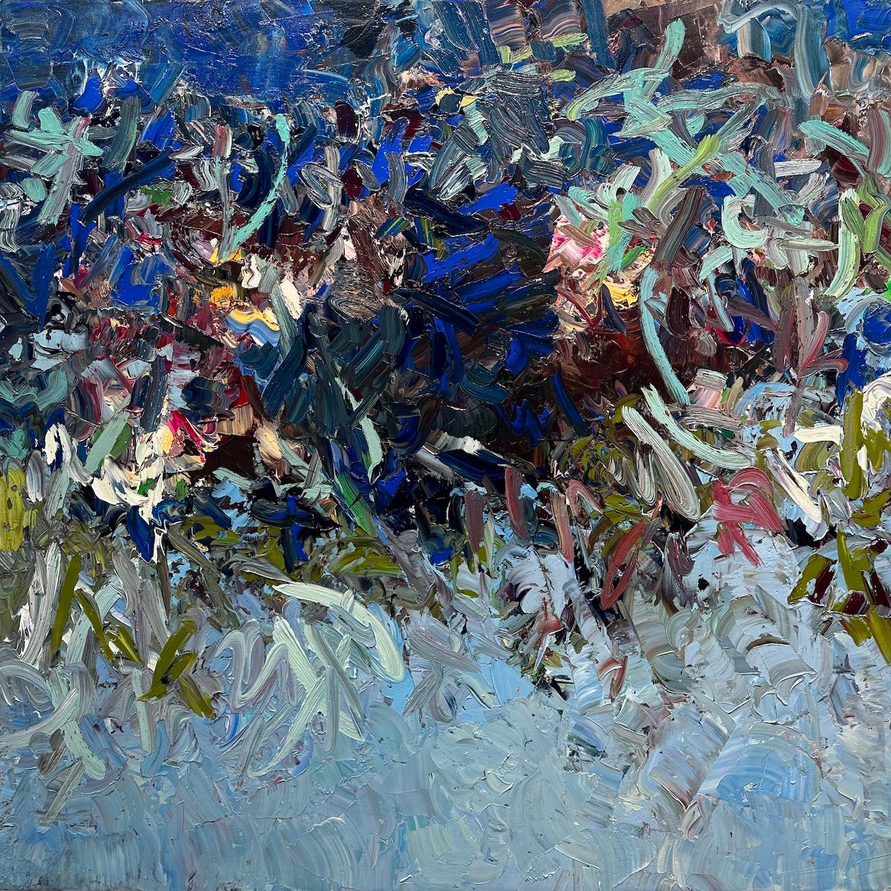 Abstract Painting di Chris Hayman - Dritto blu