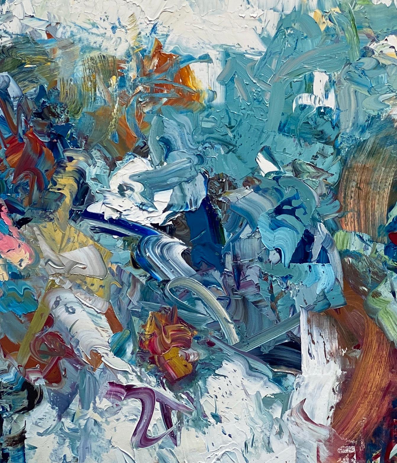 Traduzione blu - Painting Astratto di Chris Hayman