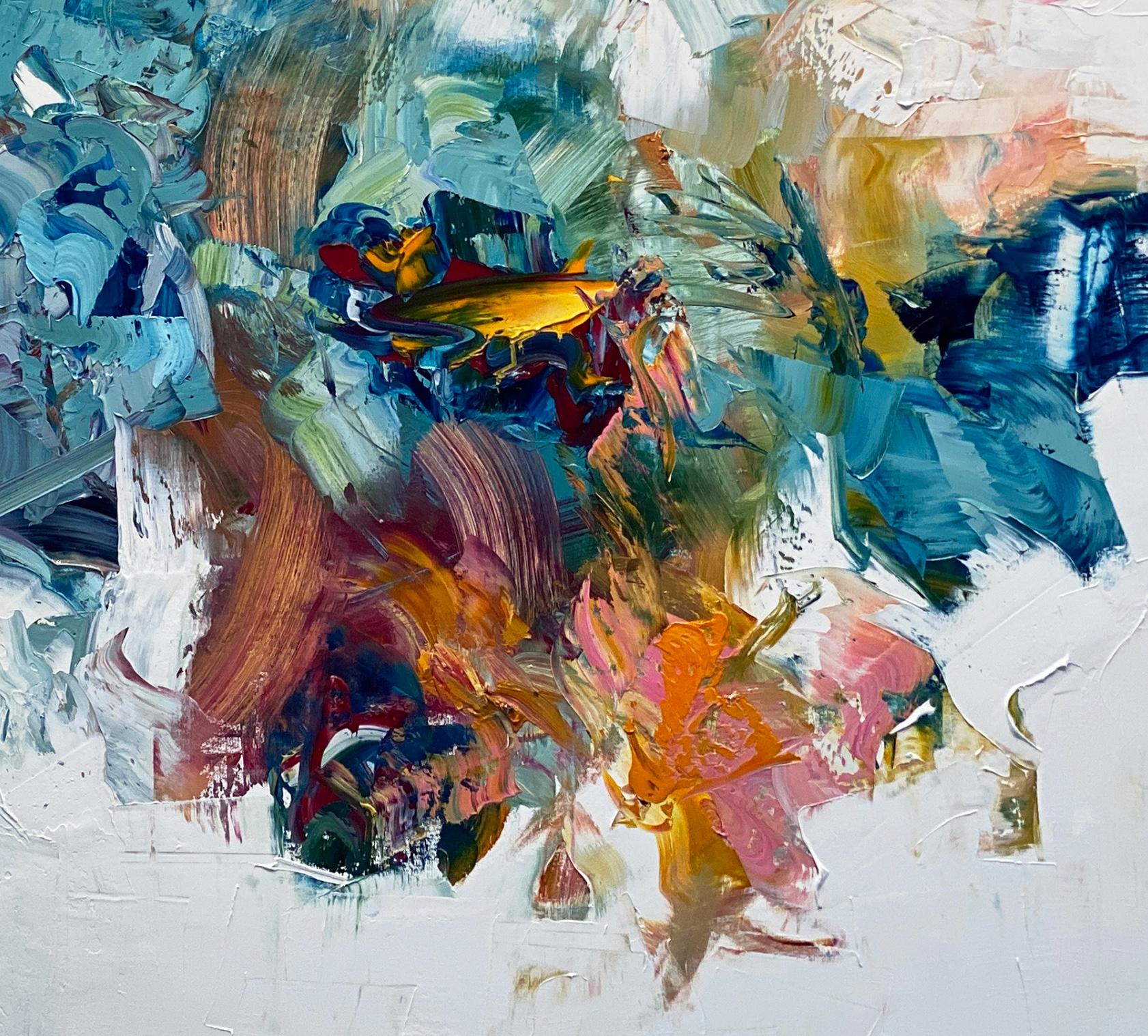 Nei suoi dipinti, Christine Hayman si occupa dello spazio. È interessata al modo in cui le forme sono energizzate dallo spazio che le circonda, soprattutto quando vengono incorporate in dipinti con colori vivaci e contrastanti e con spesse trame