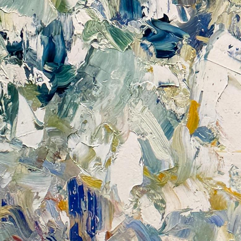 In her paintings, Christine Hayman concerns herself with space. She is interested in how forms are energized by the space around them, especially when incorporated into paintings with vivid contrasting colors and thick painterly textures. Inspired