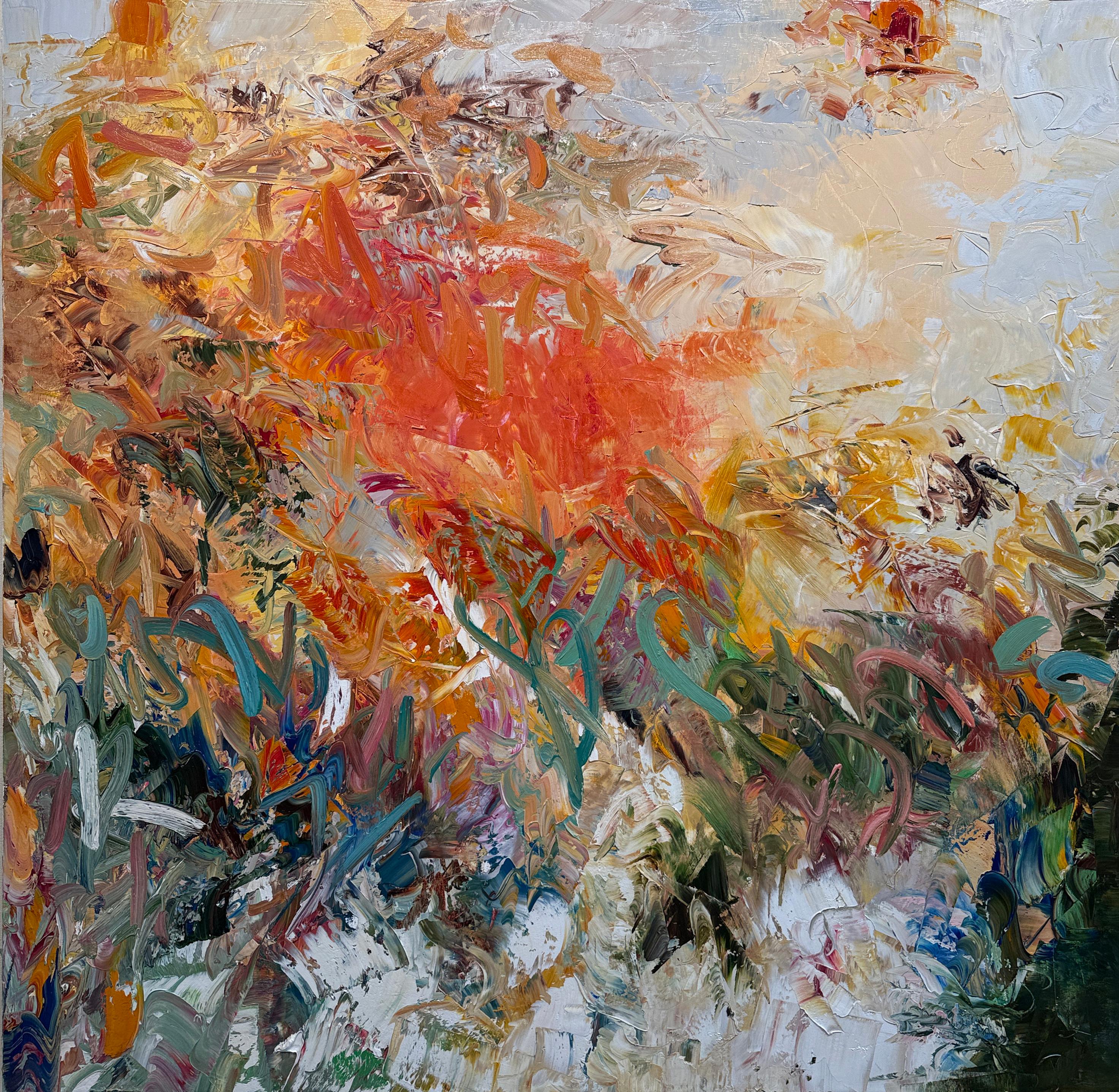 Abstract Painting Chris Hayman - Poème du jardin