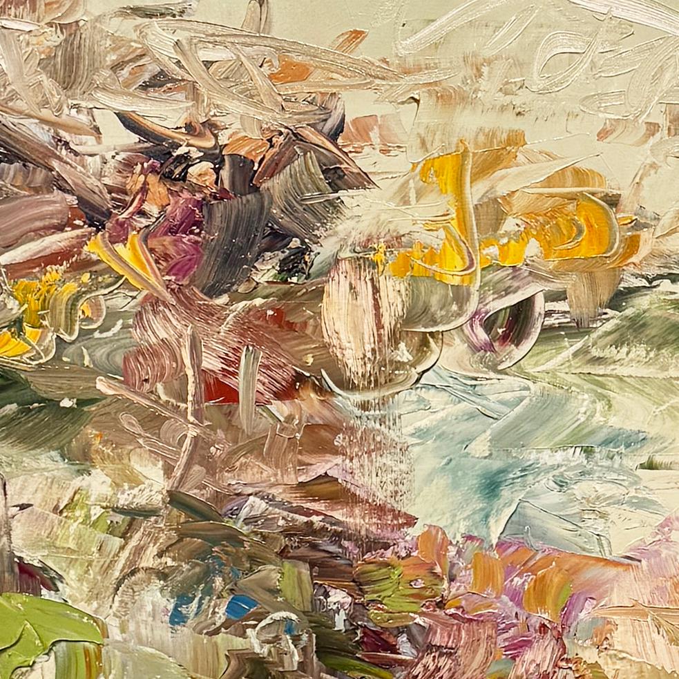 Forêt cachée - Abstrait Painting par Chris Hayman