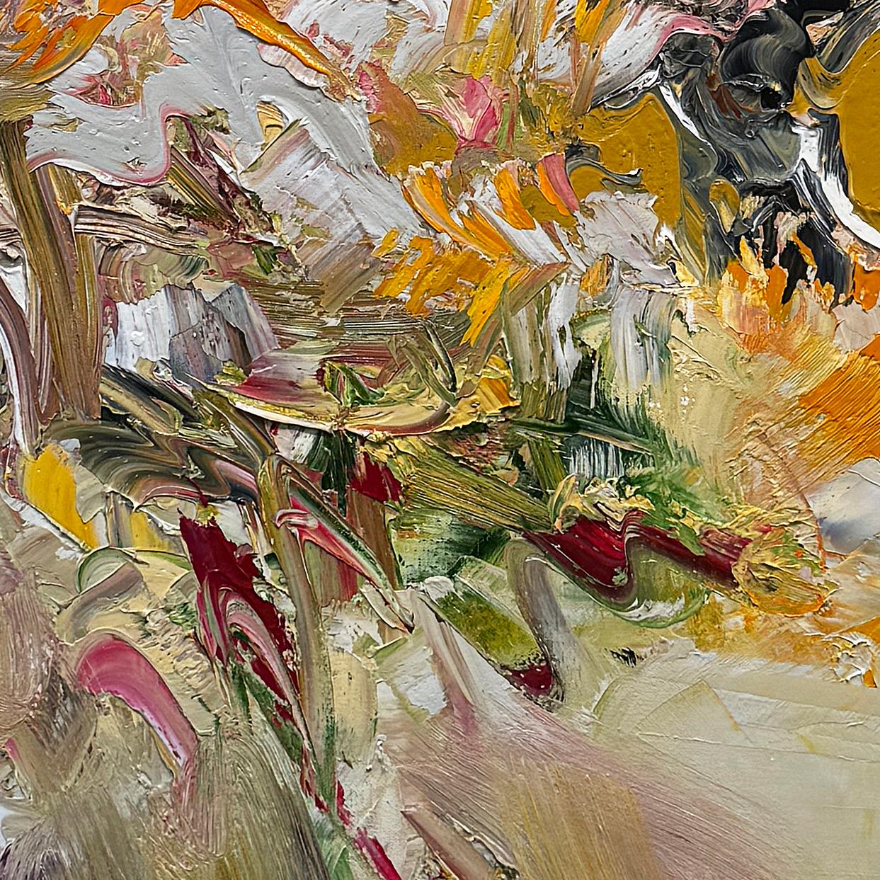 Treble - Marron Abstract Painting par Chris Hayman