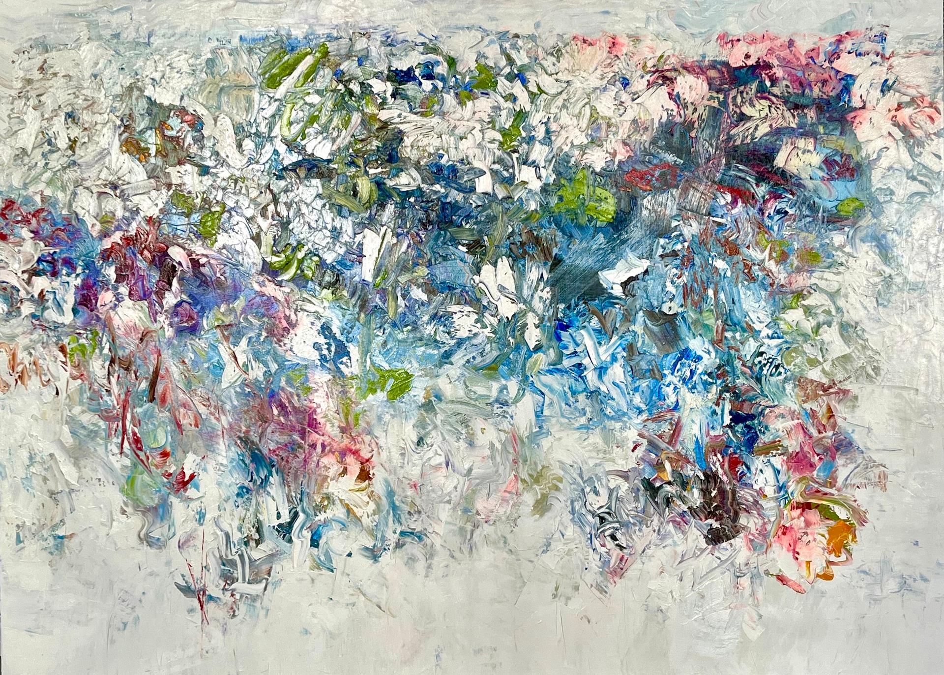Abstract Painting Chris Hayman - Chemin à travers les herbes