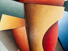 Memory of Flight - Three Dimensional Steel Wall Sculpture, Linear Geometric Form