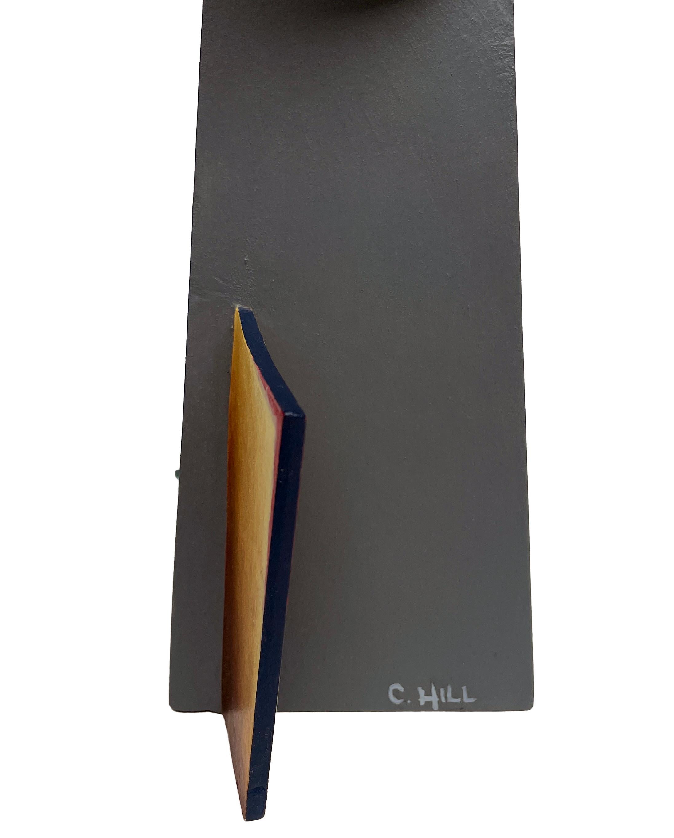 Nightfall Dreams - Abstract Geometric Form, Hand Painted Welded Steel Sculpture 2