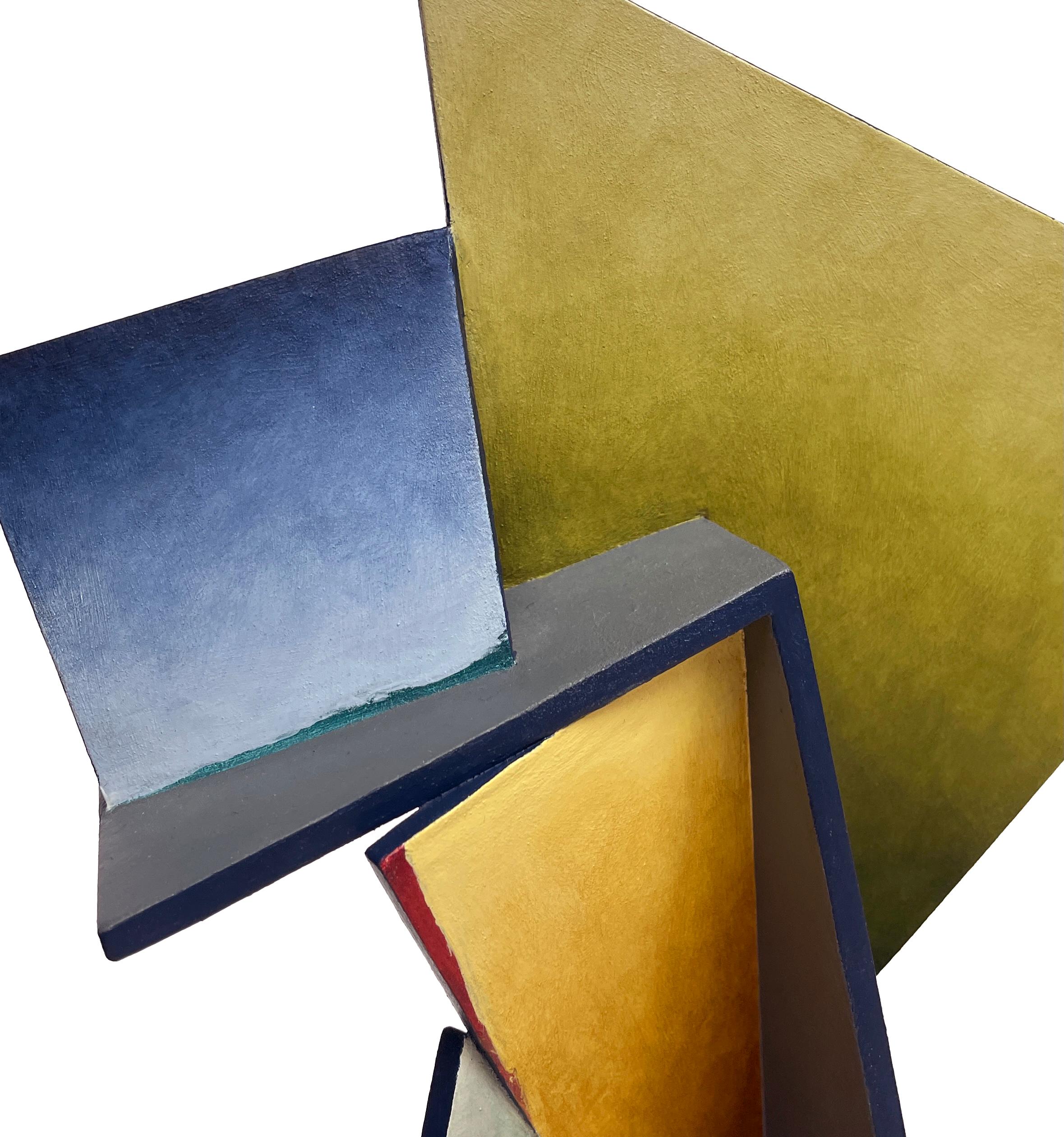 Nightfall Dreams - Abstract Geometric Form, Hand Painted Welded Steel Sculpture 3