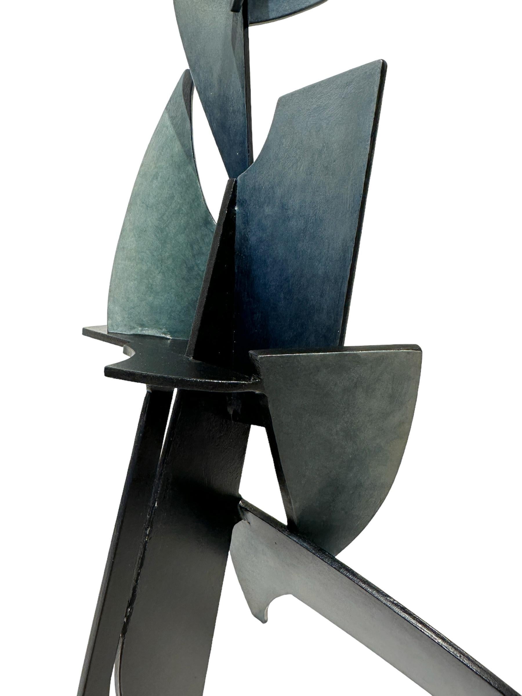 Spirit - Abstract Geometric Form, Hand Painted, Welded Steel Sculpture  For Sale 8
